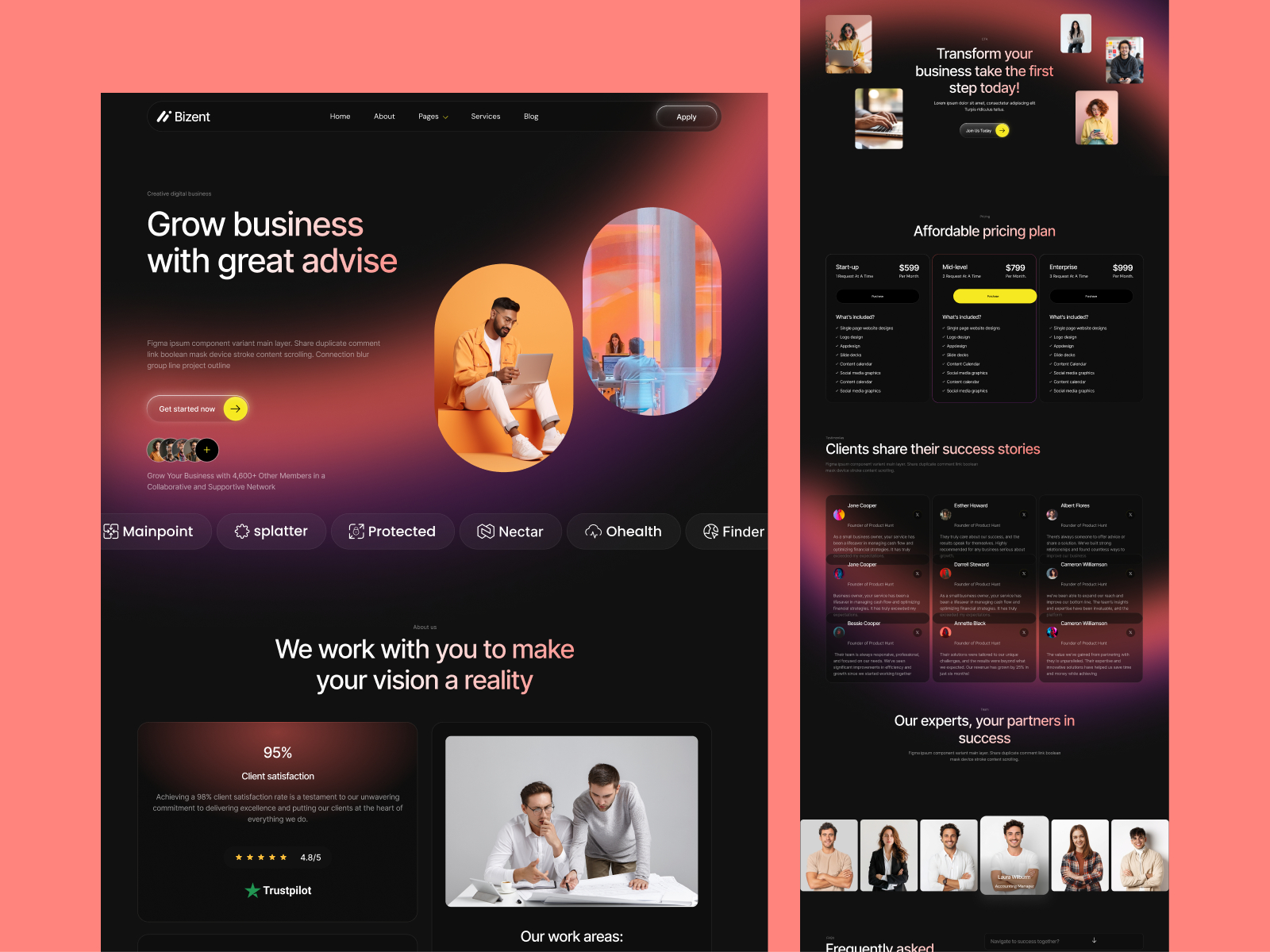 创意机构官网设计灵感，SaaS、设计工作室 Framer 网站模板详情图 2