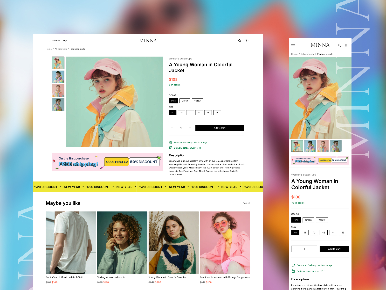 极简现代电商网站设计灵感，电商、美容时尚 Framer 网站模板详情图 2