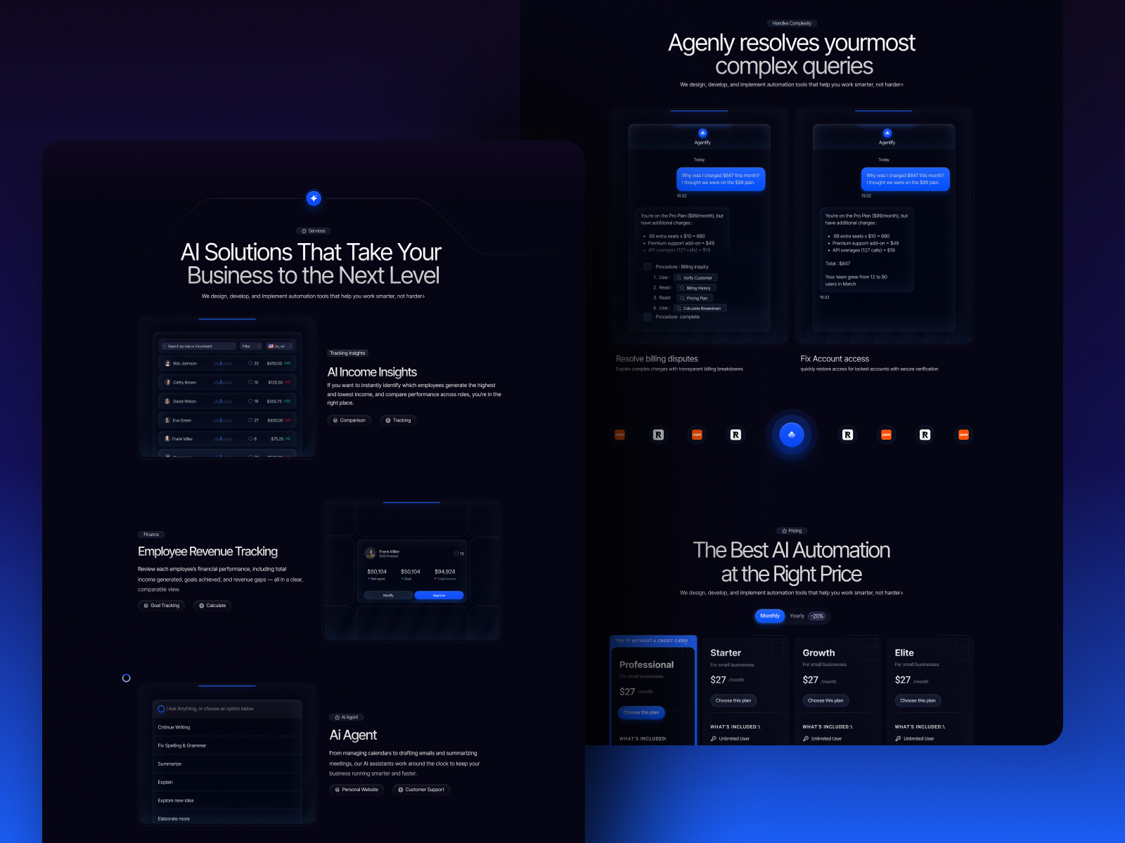 高级暗黑现代 AI 机构落地页设计灵感，Web3、人工智能 Framer 网站模板详情图 2