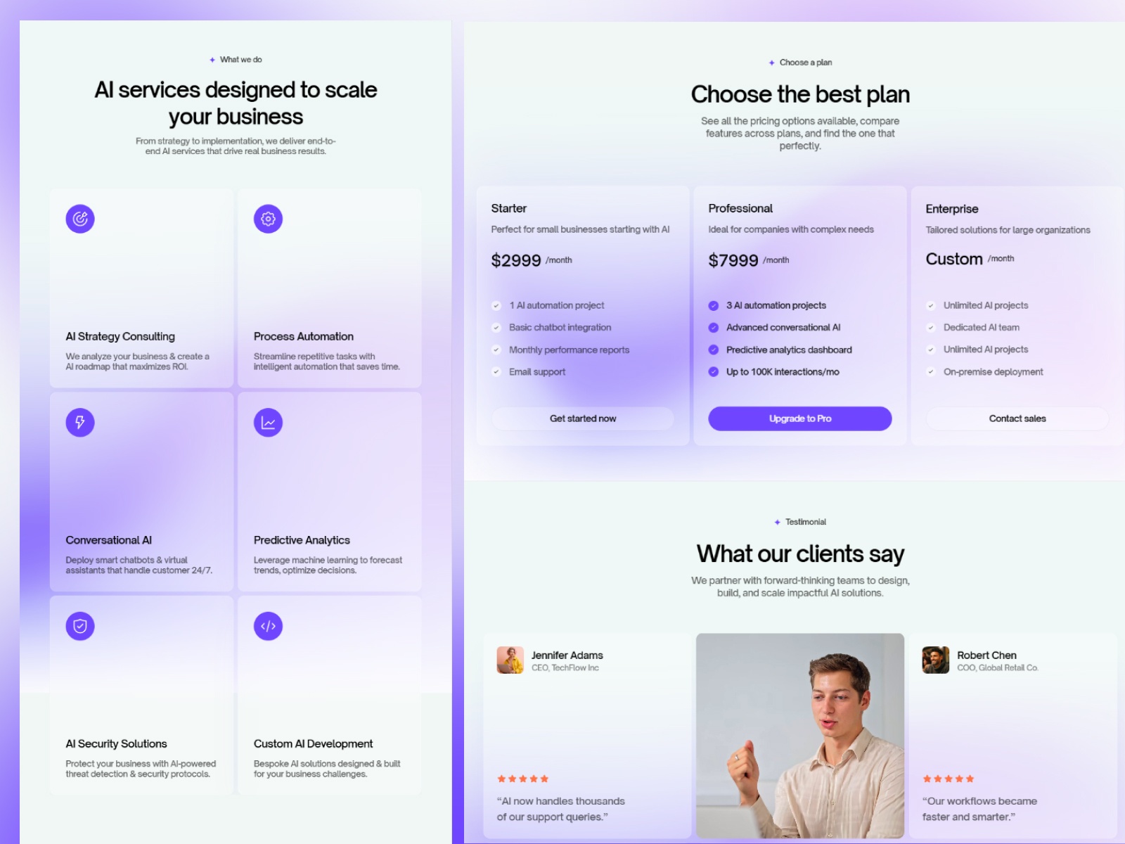 黑白极简现代 AI 产品官网设计灵感，人工智能、SaaS Framer 网站模板详情图 3