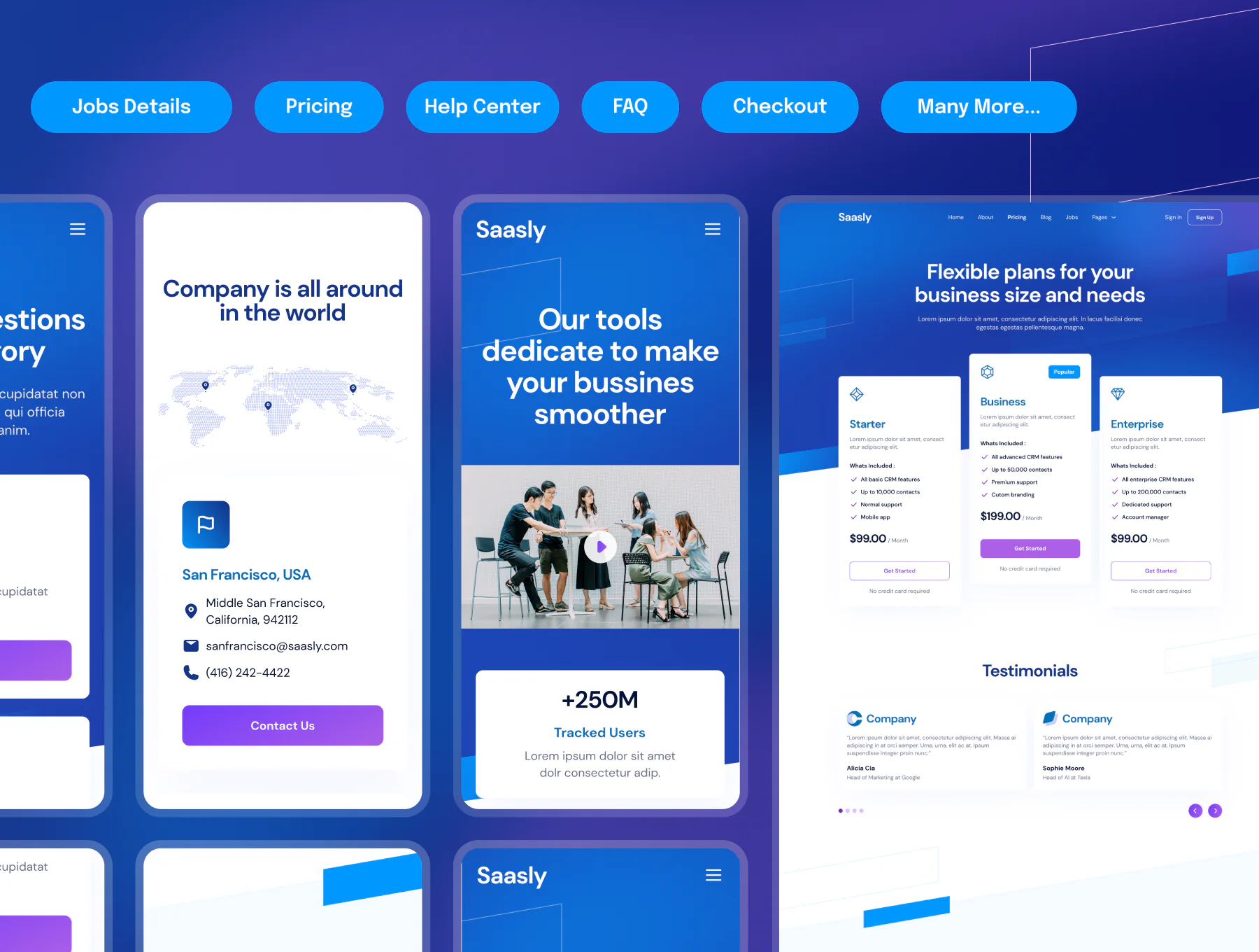 技术和 SaaS 网站和移动 UI 套件详情图 6