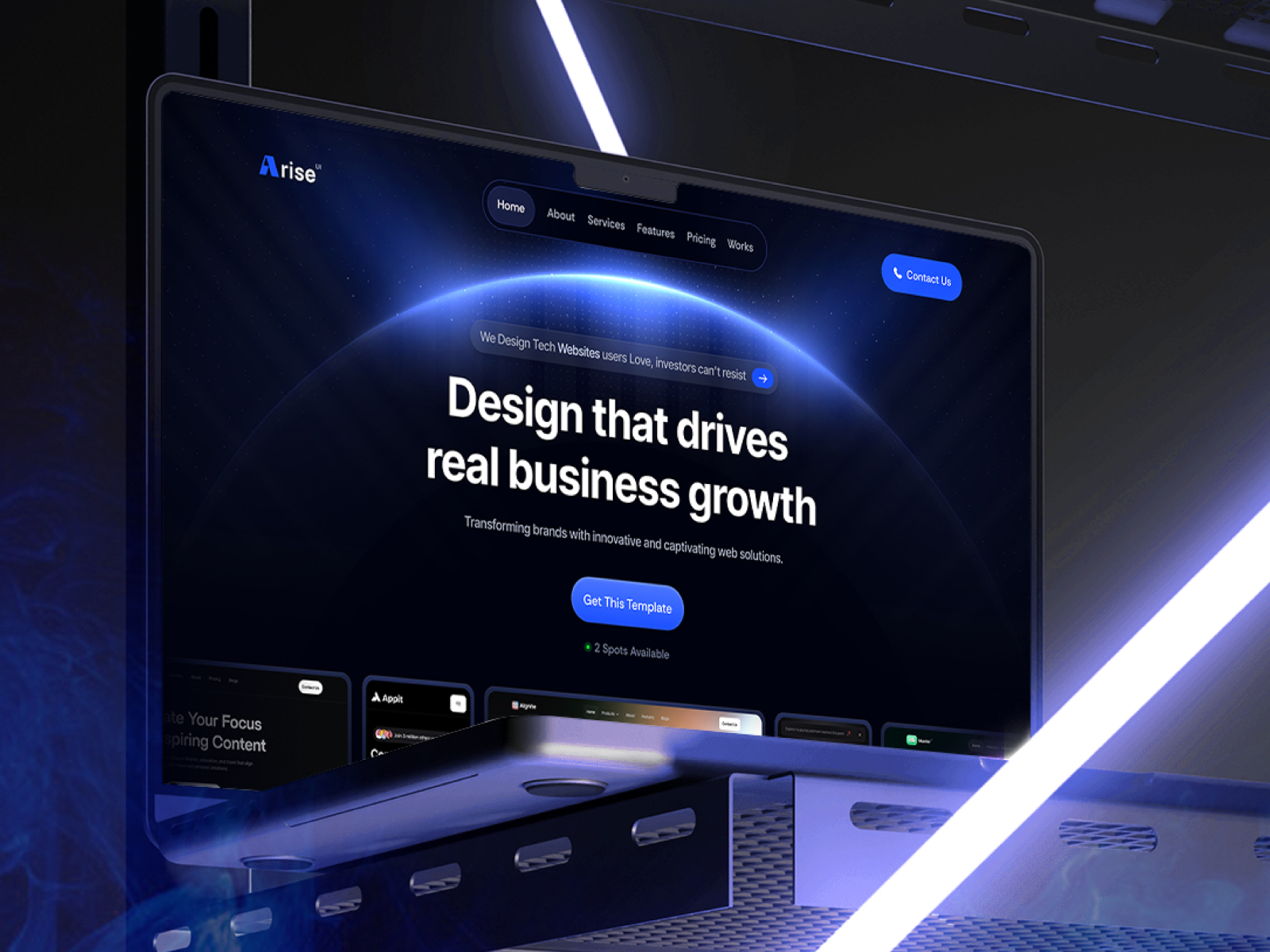 AI 机构落地页设计灵感，人工智能、SaaS Framer 网站模板详情图 1
