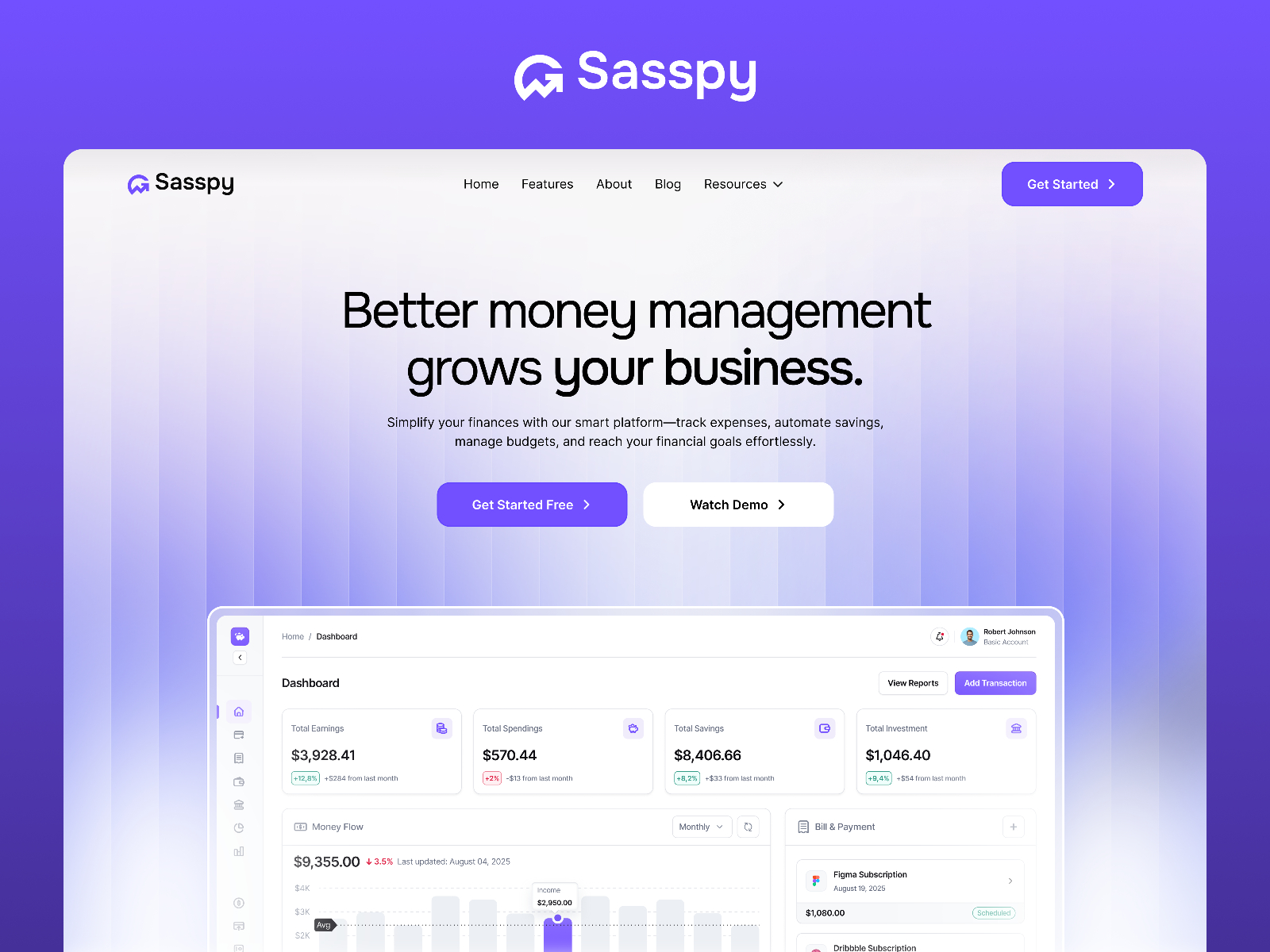 黑白极简现代金融科技网站设计灵感，金融科技、SaaS Framer 网站模板详情图 1