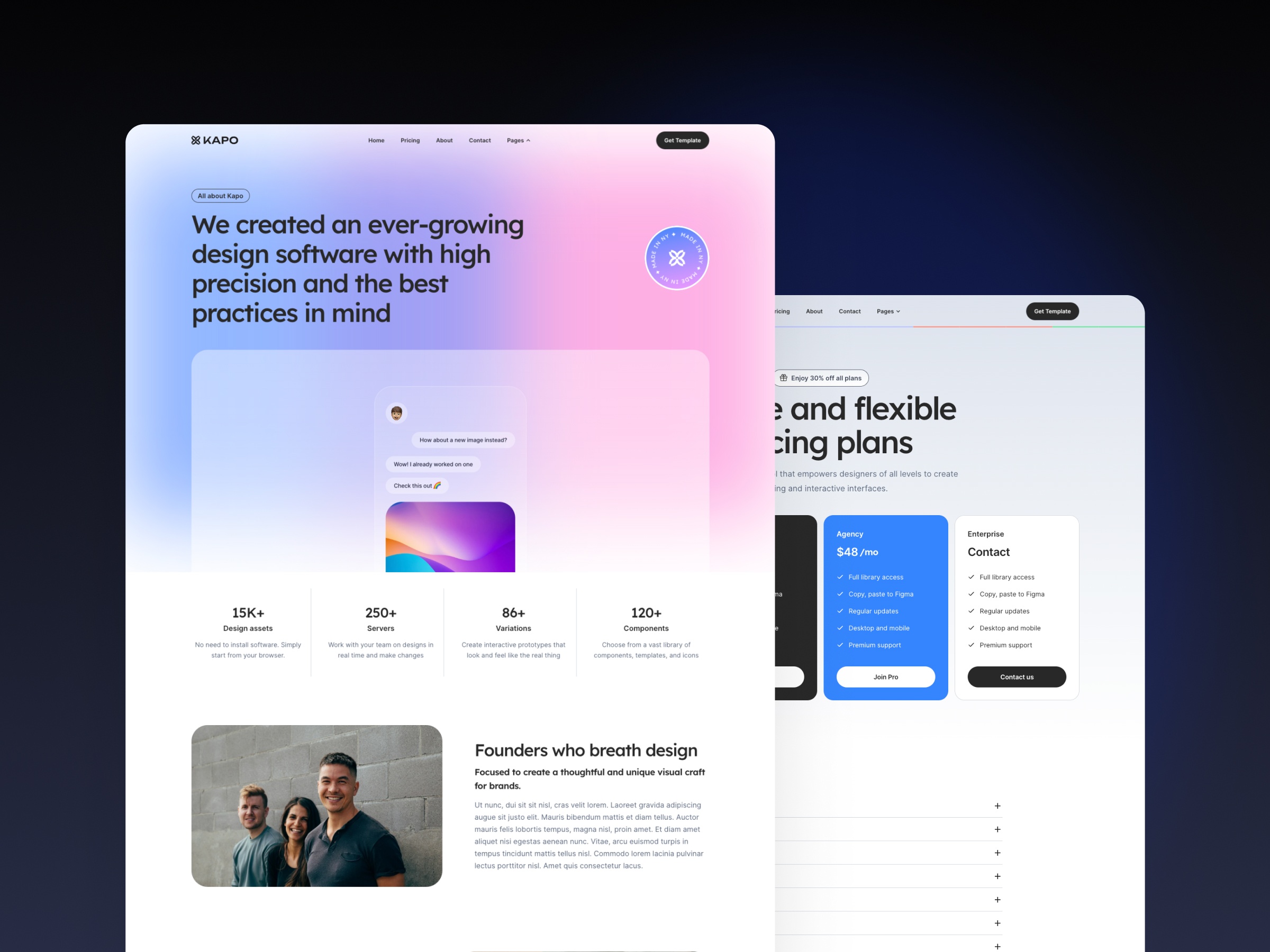 现代专业 SaaS 产品官网设计灵感，SaaS、企业官网 Framer 网站模板详情图 3
