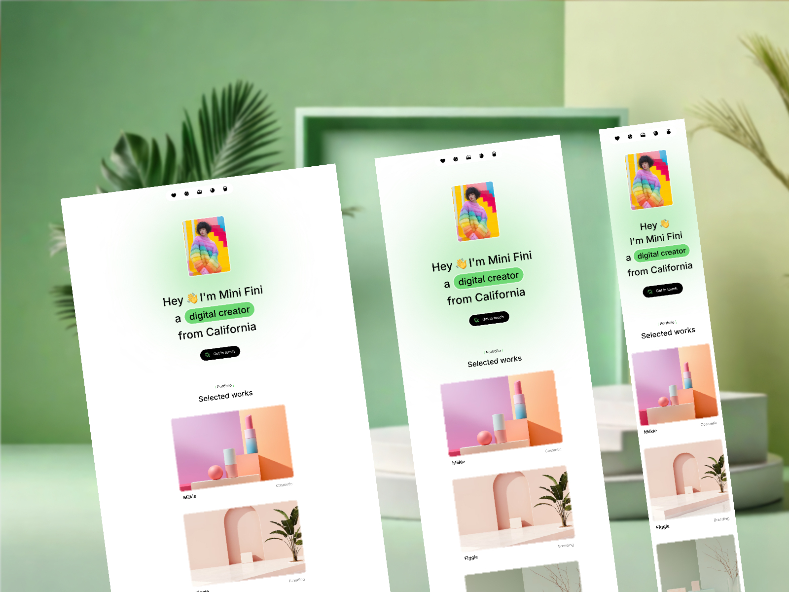 现代专业作品集网站设计灵感，作品集 Framer 网站模板详情图 2