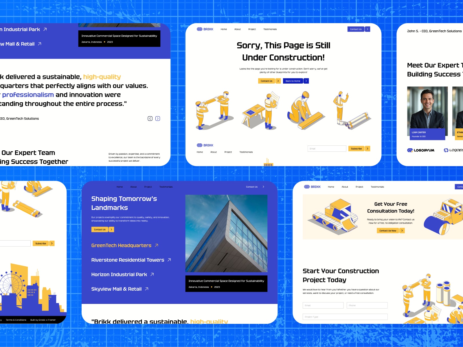 现代专业创意机构官网设计灵感，建筑空间、设计工作室 Framer 网站模板详情图 2
