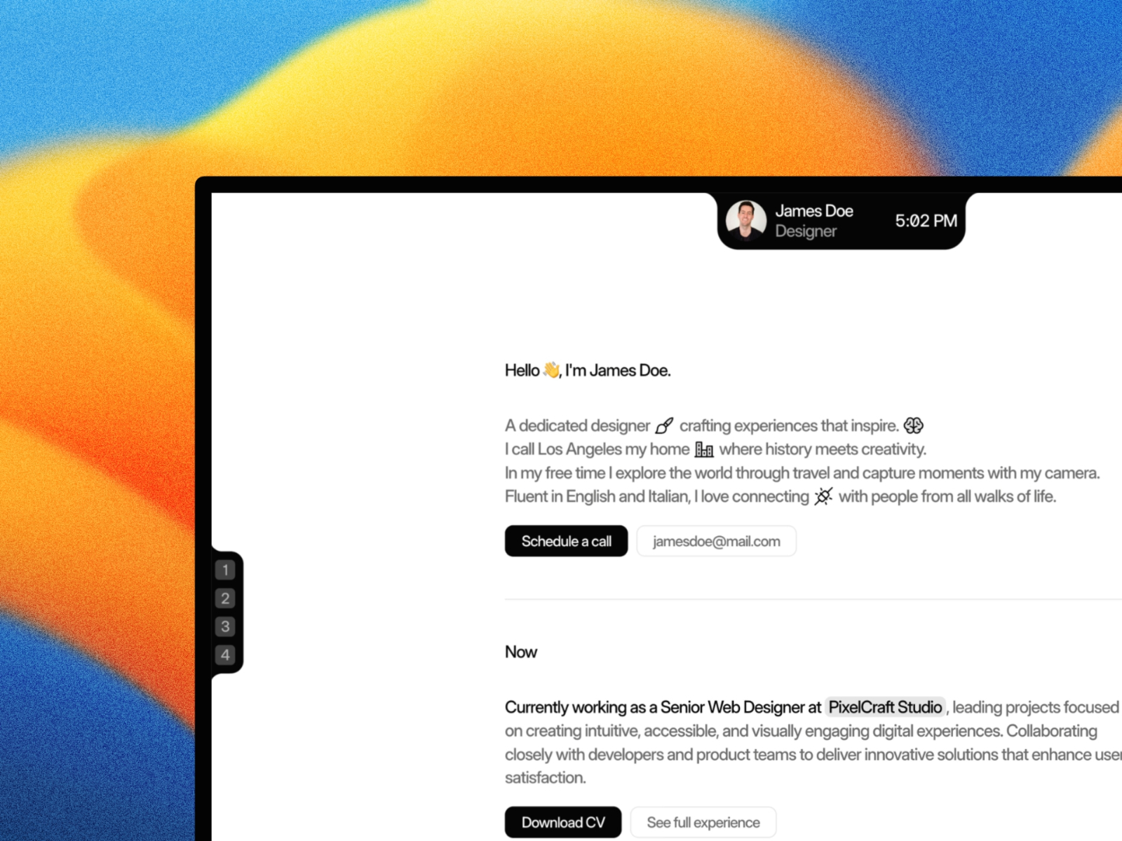 极简现代作品集网站设计灵感，SaaS、作品集 Framer 网站模板详情图 1