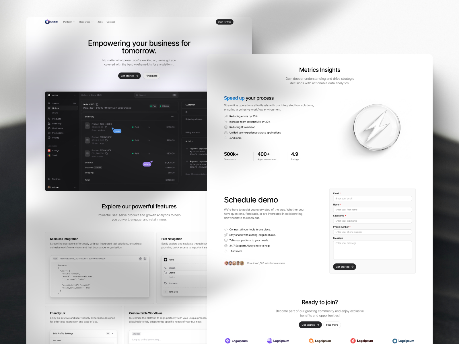 网站设计灵感，SaaS Framer 网站模板详情图 1