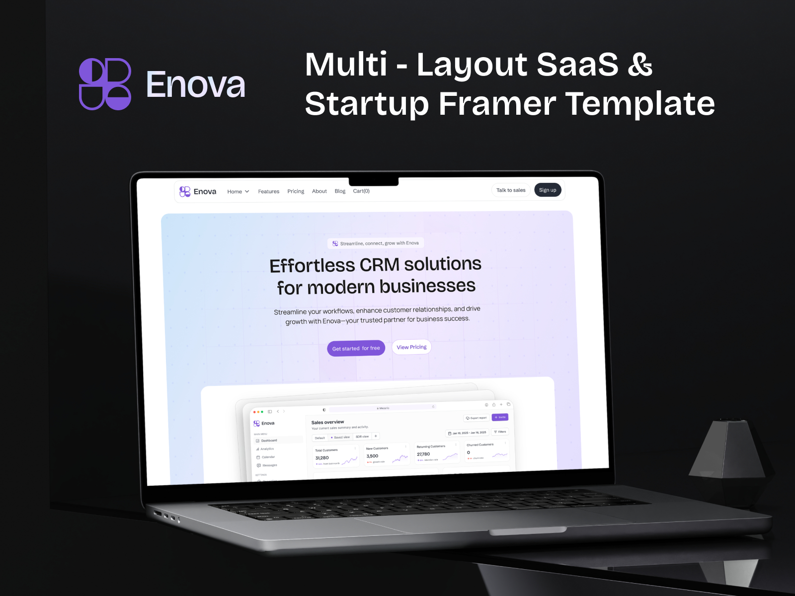SaaS 产品官网设计灵感，SaaS、企业官网 Framer 网站模板详情图 1