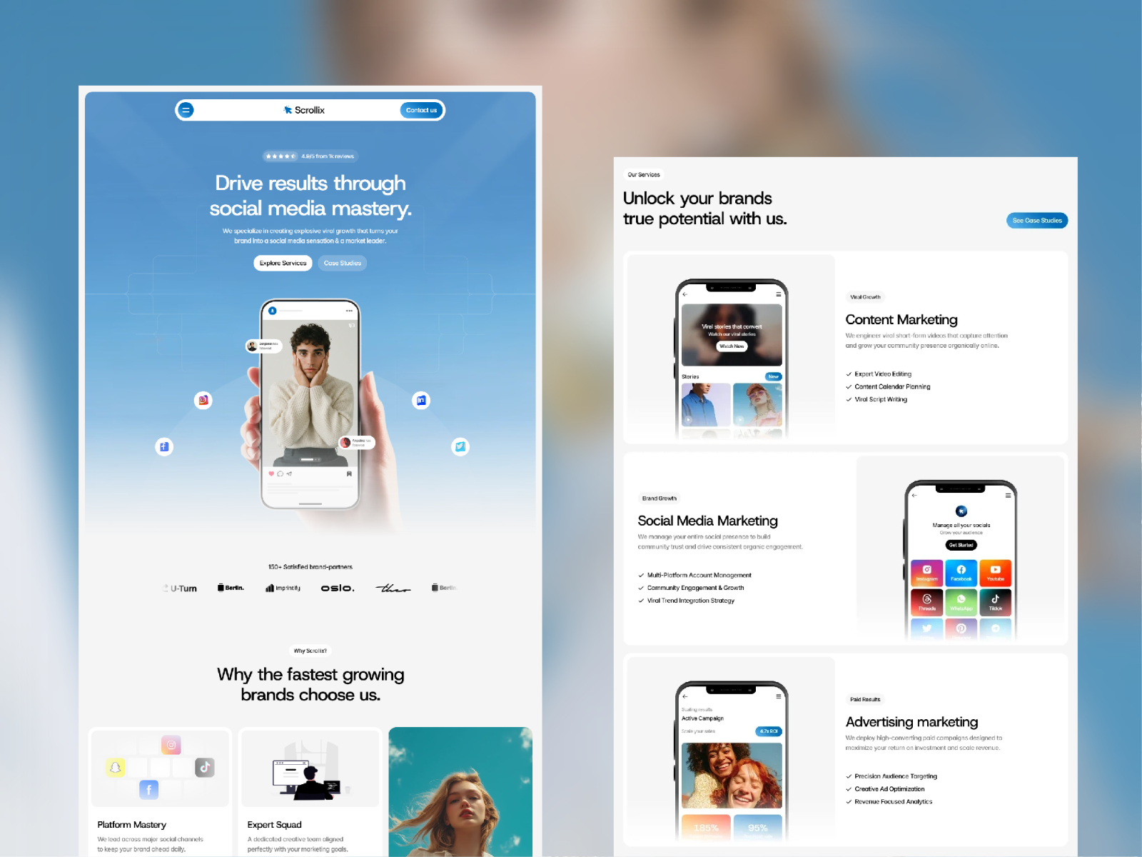 极简现代创意机构官网设计灵感，设计工作室 Framer 网站模板详情图 2