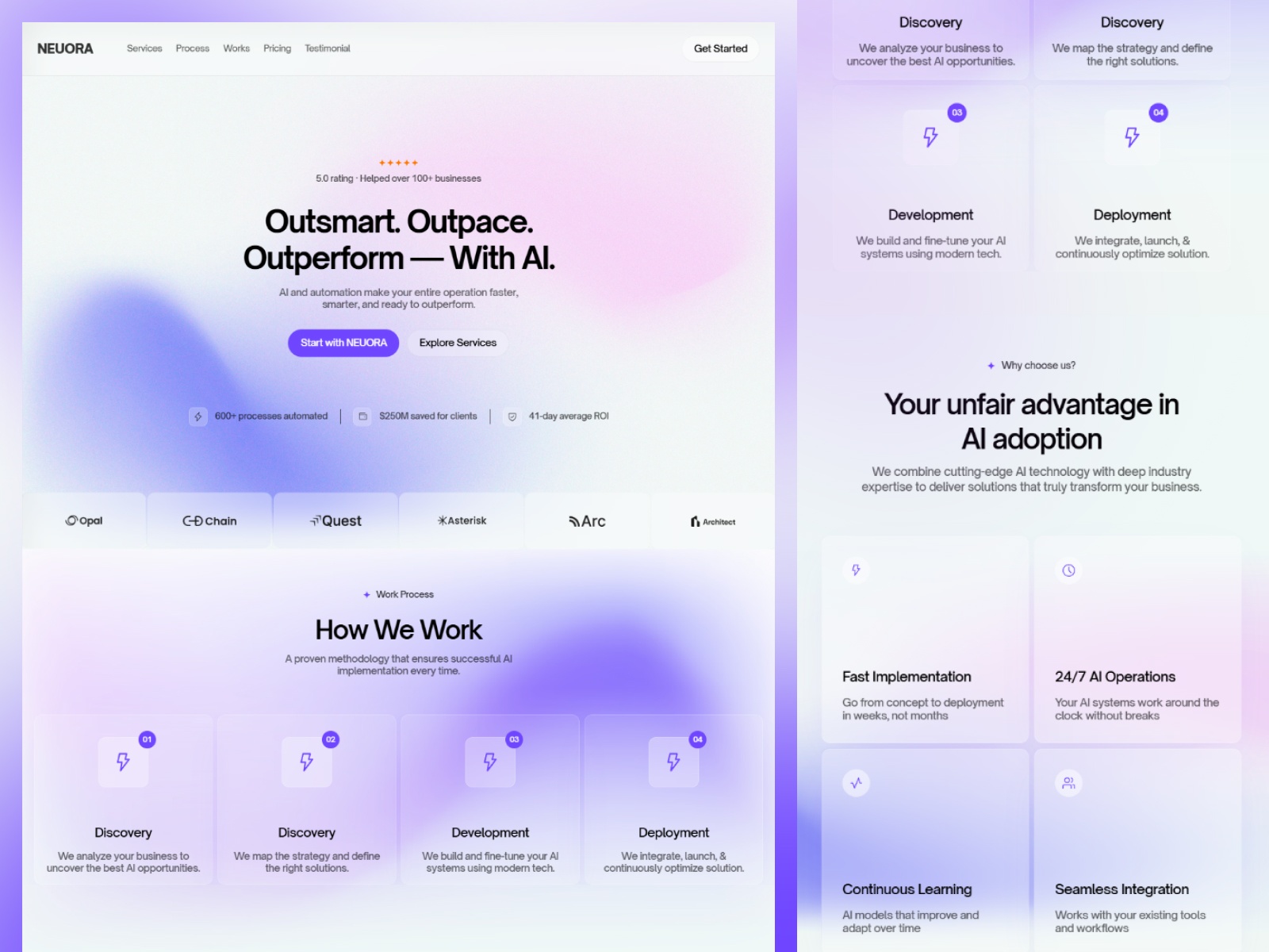 黑白极简现代 AI 产品官网设计灵感，人工智能、SaaS Framer 网站模板详情图 2