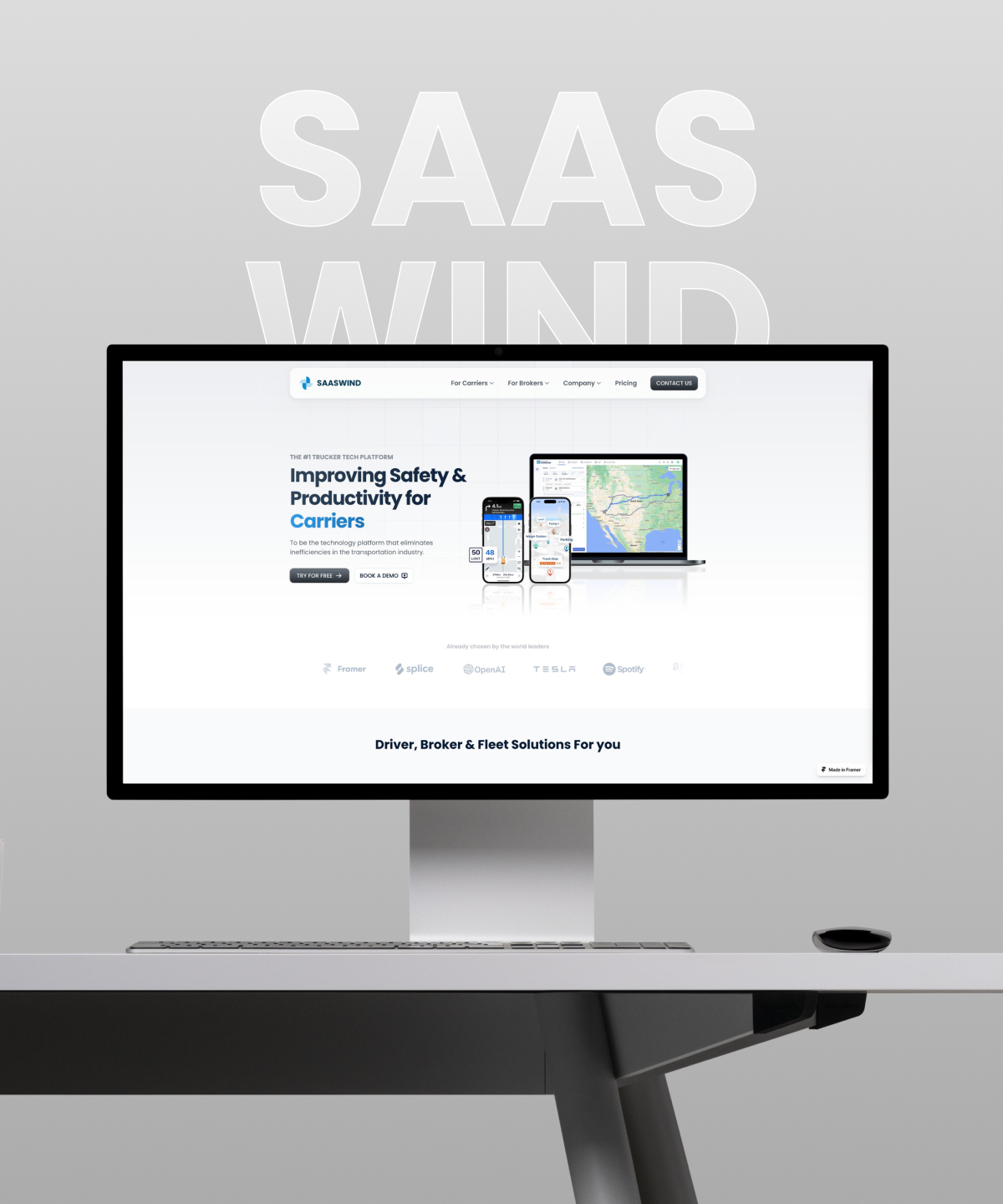 SaaS 产品官网设计灵感，建筑空间、SaaS Framer 网站模板详情图 1