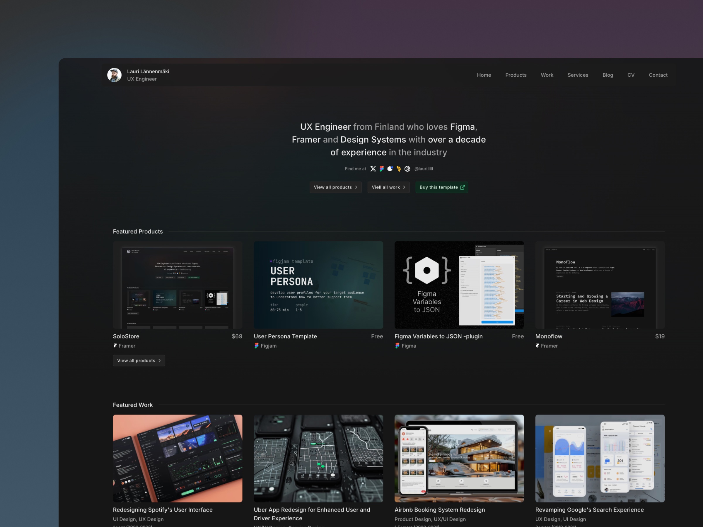 电商网站设计灵感，电商、作品集 Framer 网站模板详情图 1
