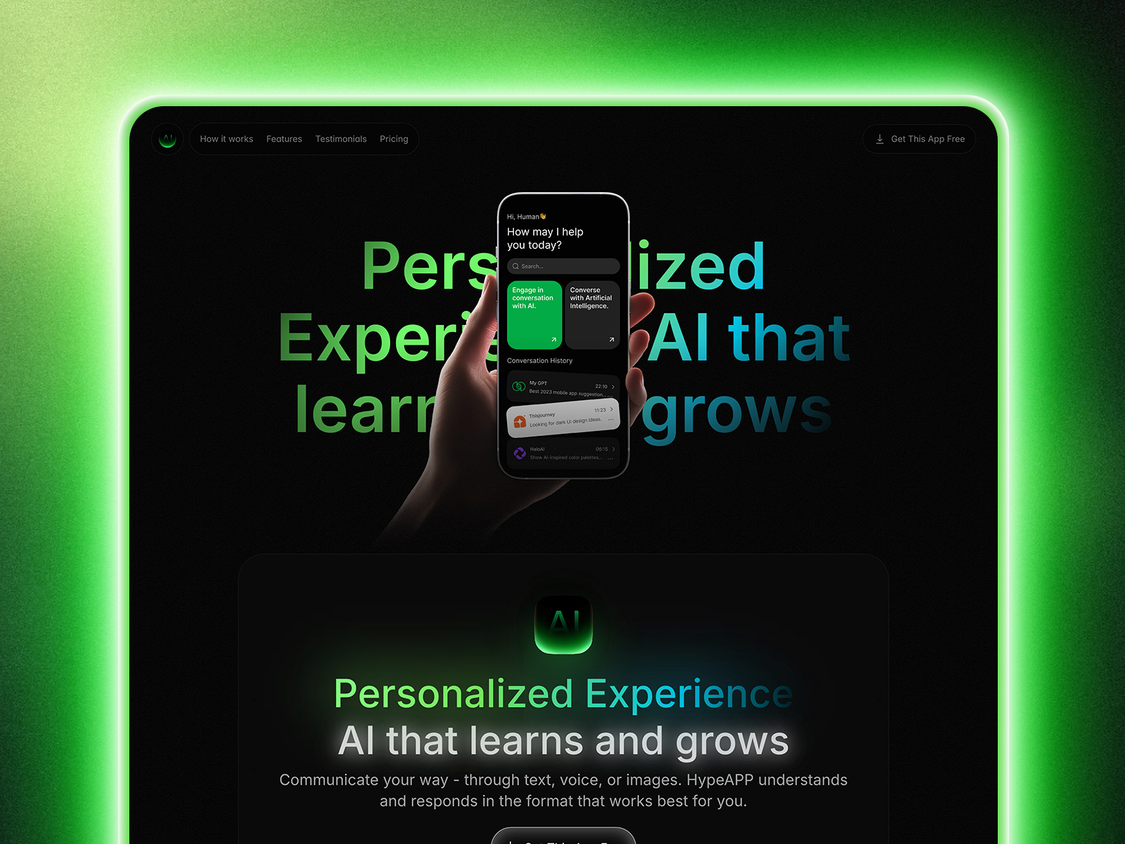 现代专业 AI 产品官网设计灵感，人工智能、SaaS Framer 网站模板详情图 1