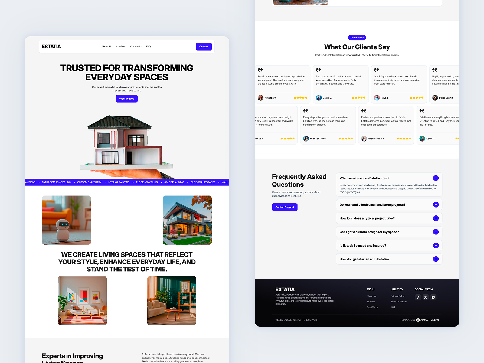 现代专业作品集网站设计灵感，房地产、建筑空间 Framer 网站模板详情图 4