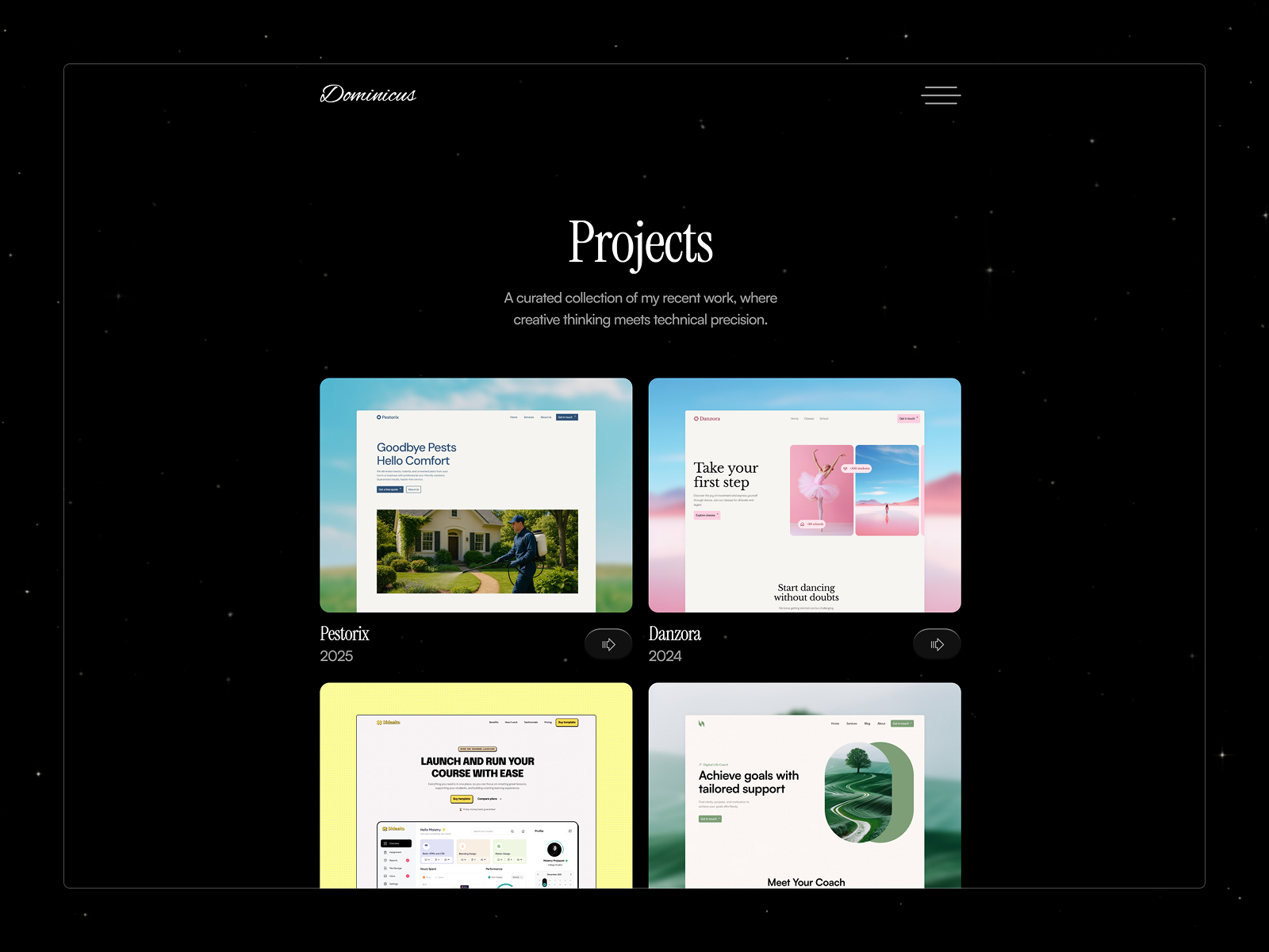 极简现代作品集网站设计灵感，作品集 Framer 网站模板详情图 2