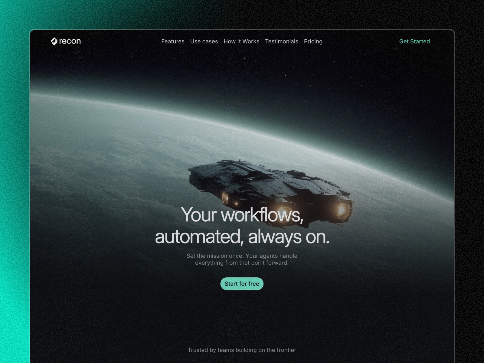 高级暗黑极简 AI 产品官网设计灵感，人工智能、SaaS Framer 网站模板详情图 1