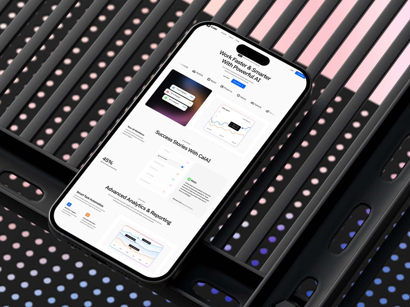 现代动效 AI 产品官网设计灵感，人工智能、SaaS Framer 网站模板详情图 3