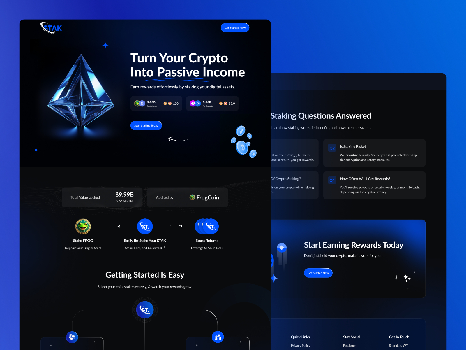 高级暗黑极简 Web3 项目官网设计灵感，Web3、SaaS Framer 网站模板详情图 2