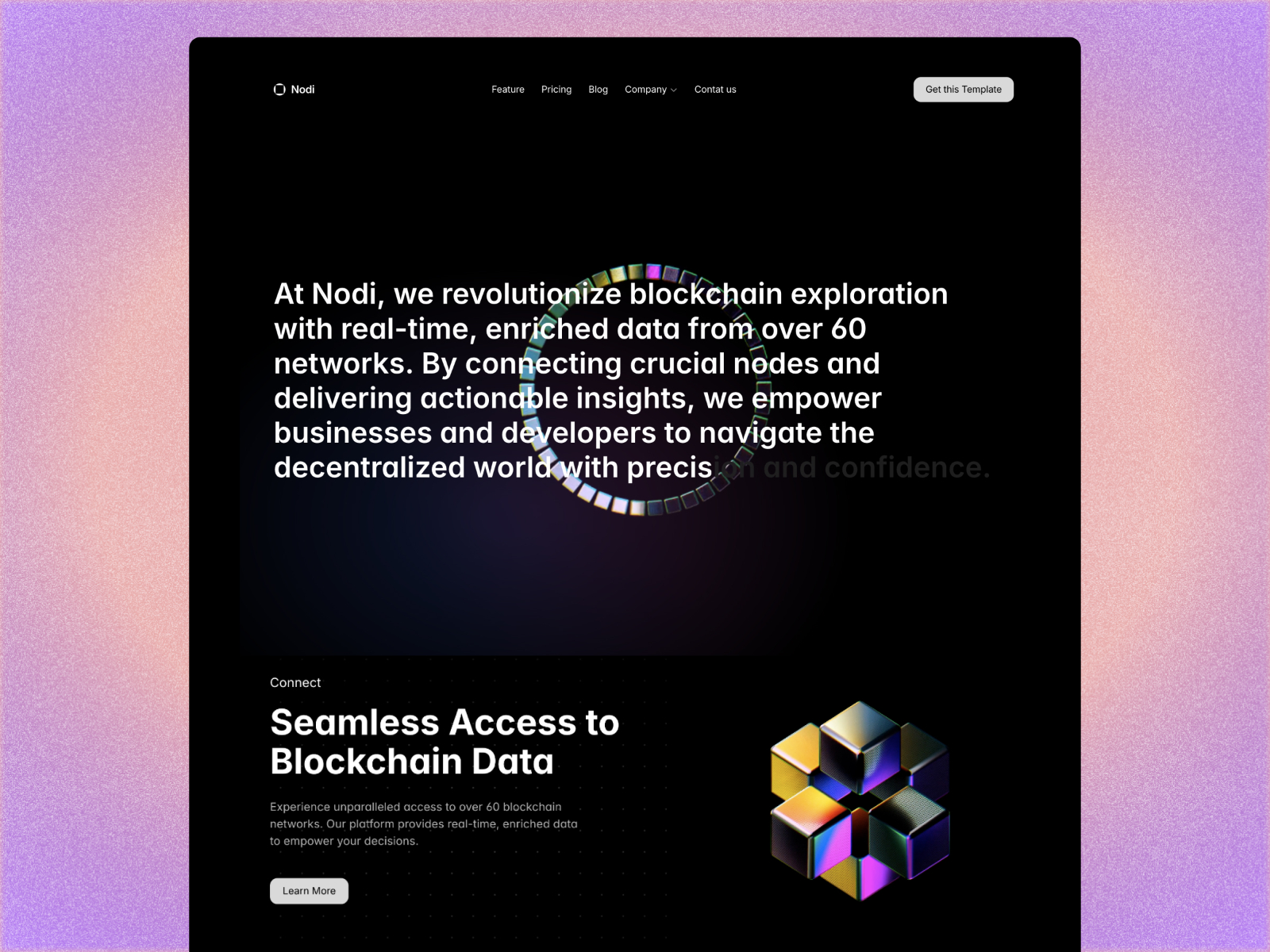 极简现代 Web3 项目官网设计灵感，Web3、人工智能 Framer 网站模板详情图 2