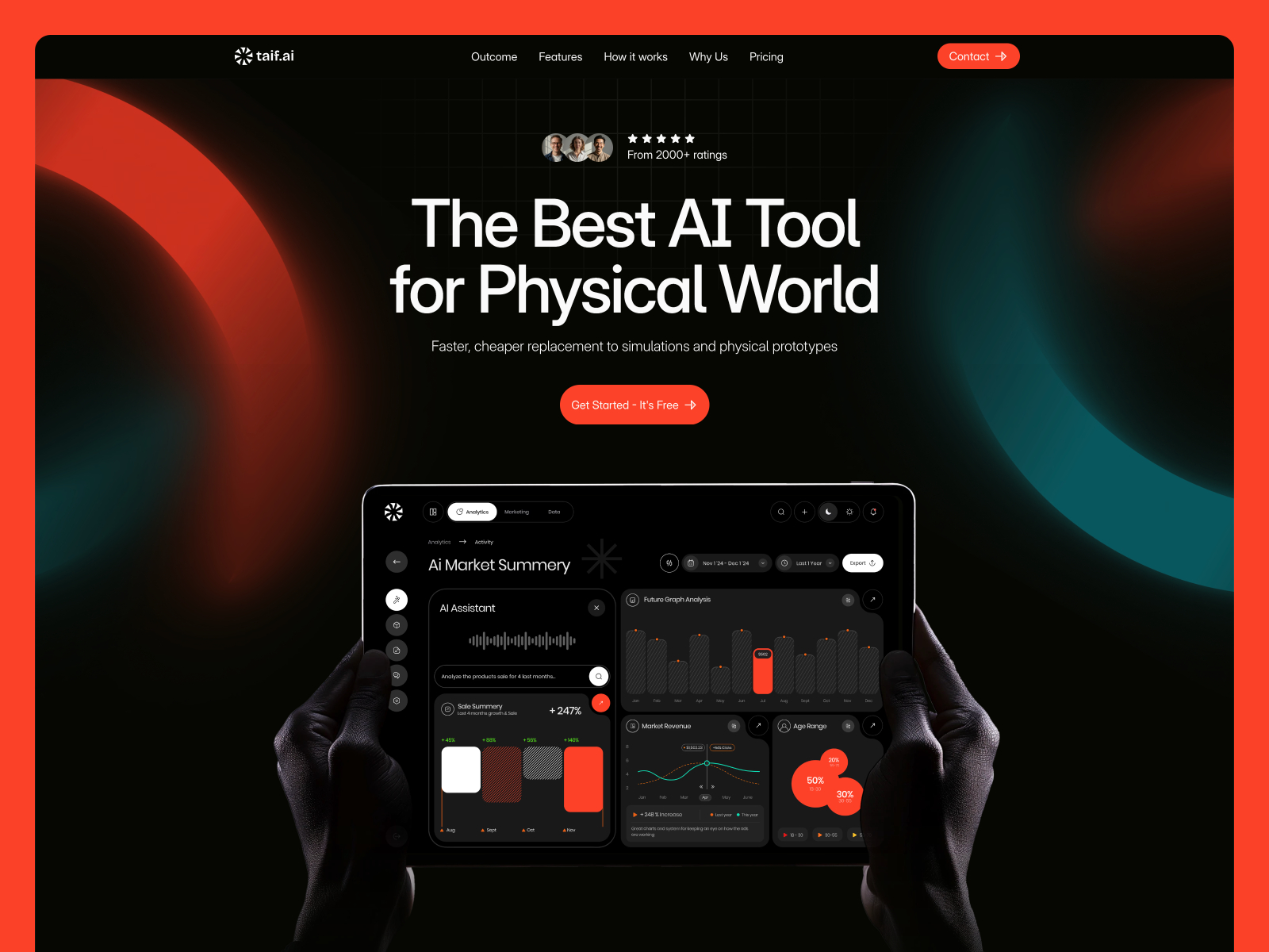 高级暗黑现代 AI 产品官网设计灵感，人工智能、SaaS Framer 网站模板详情图 1