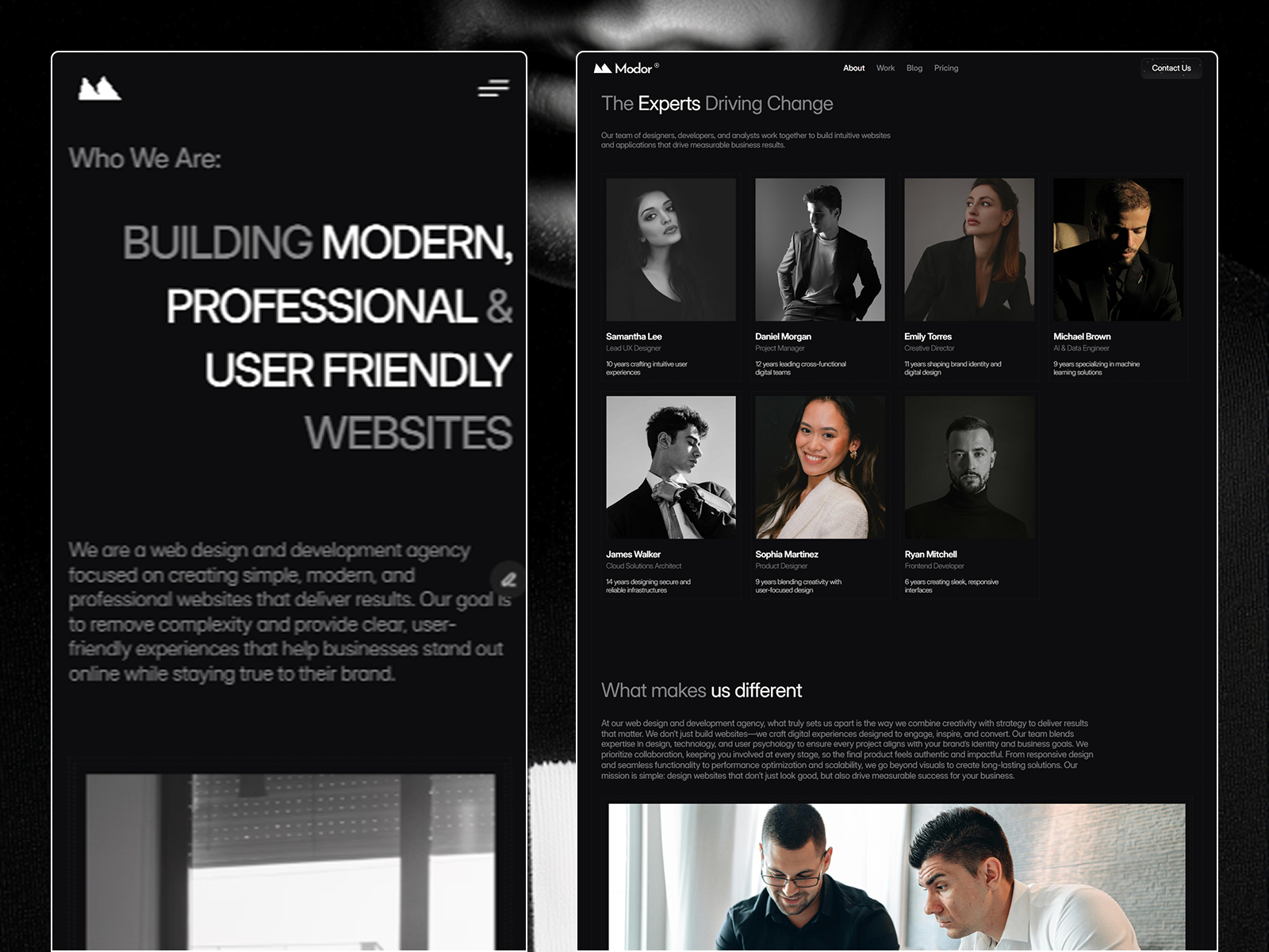 高级暗黑极简创意机构官网设计灵感，SaaS、设计工作室 Framer 网站模板详情图 2