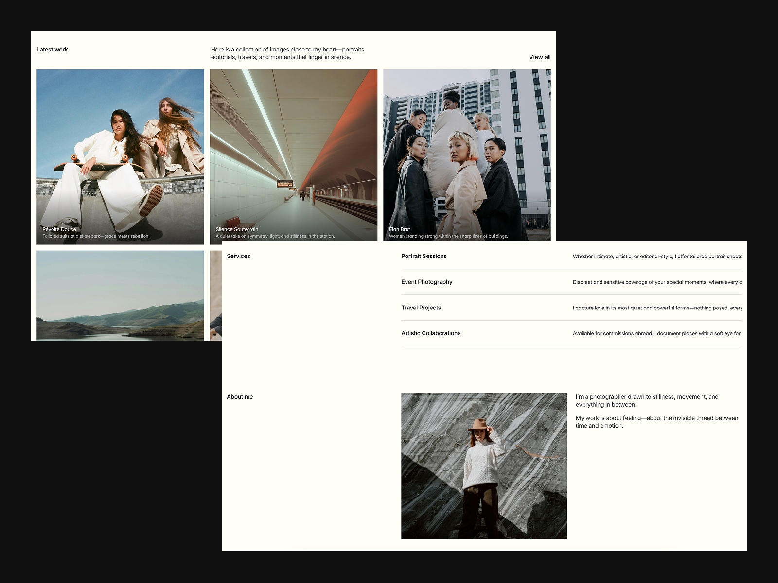 作品集网站设计灵感，作品集 Framer 网站模板详情图 2