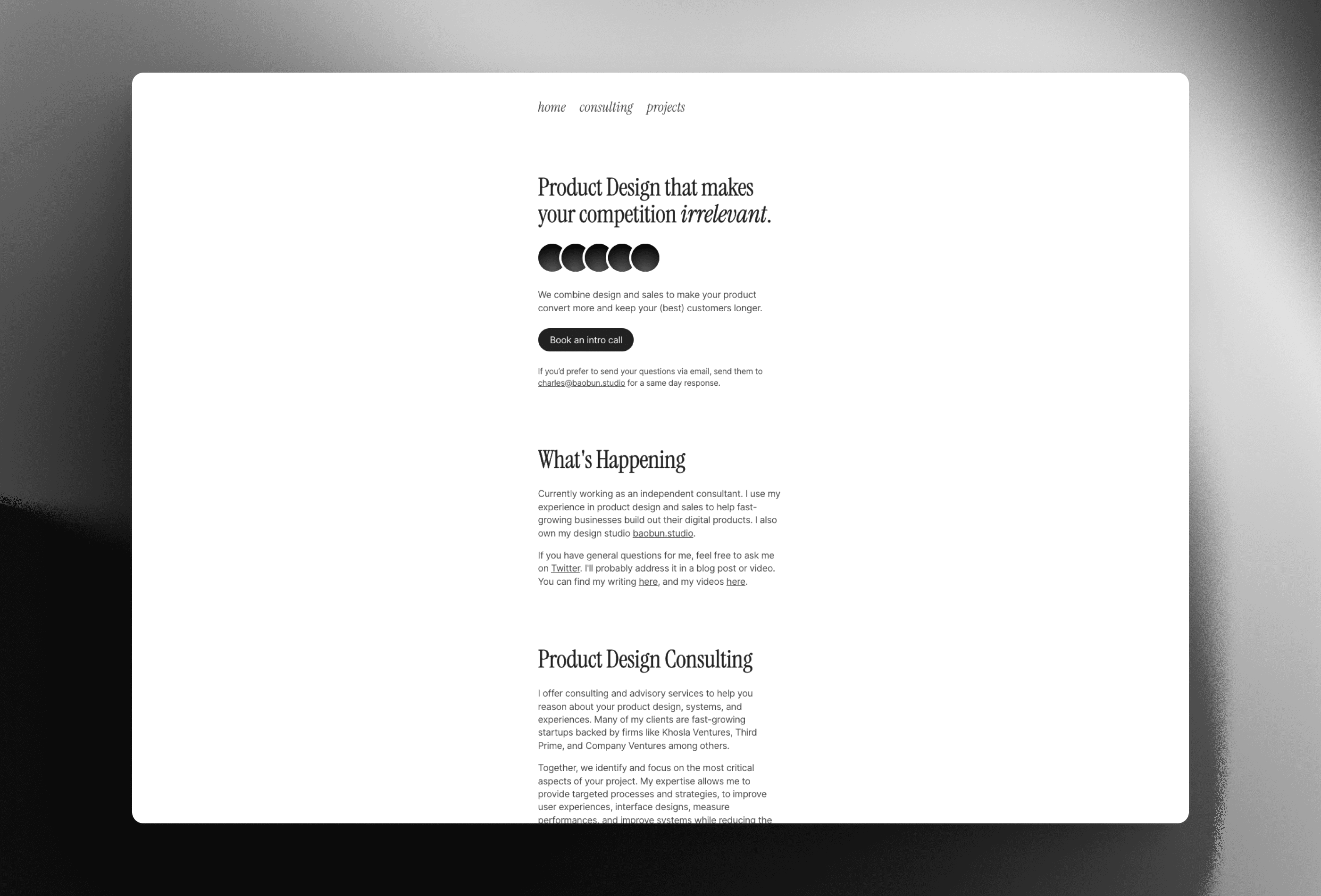 作品集网站设计灵感，作品集 Framer 网站模板详情图 2