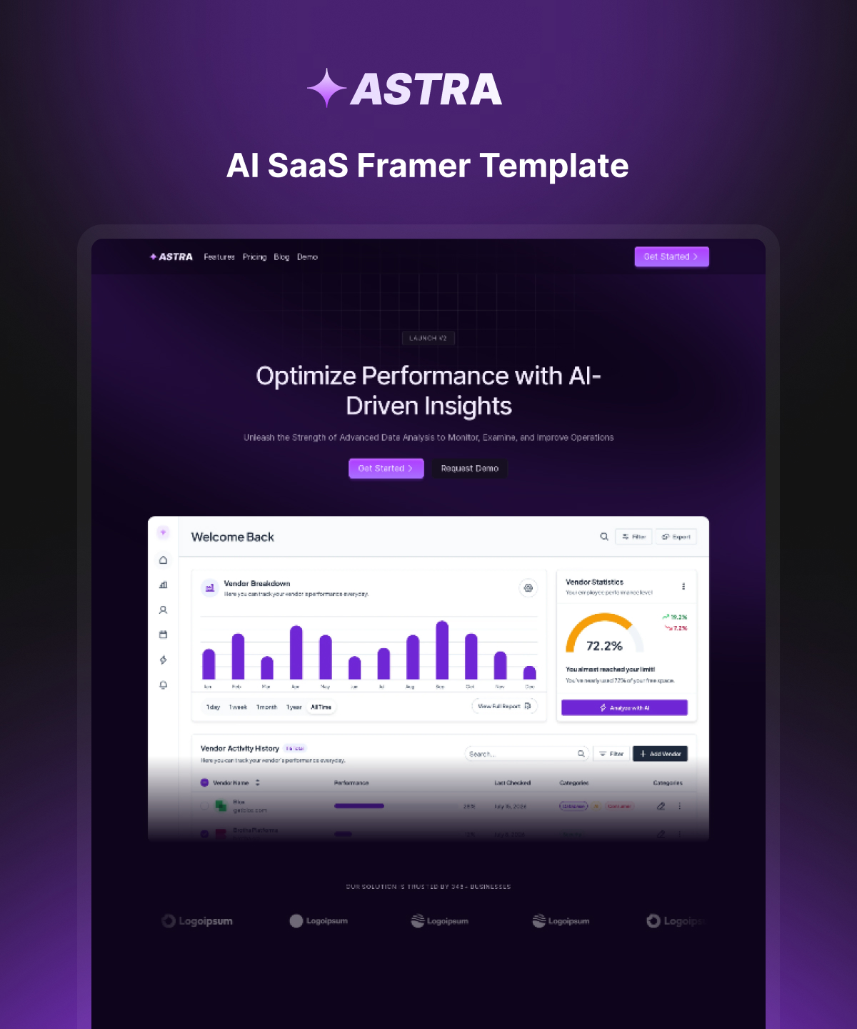 黑白极简动效 AI 产品官网设计灵感，人工智能、SaaS Framer 网站模板详情图 2