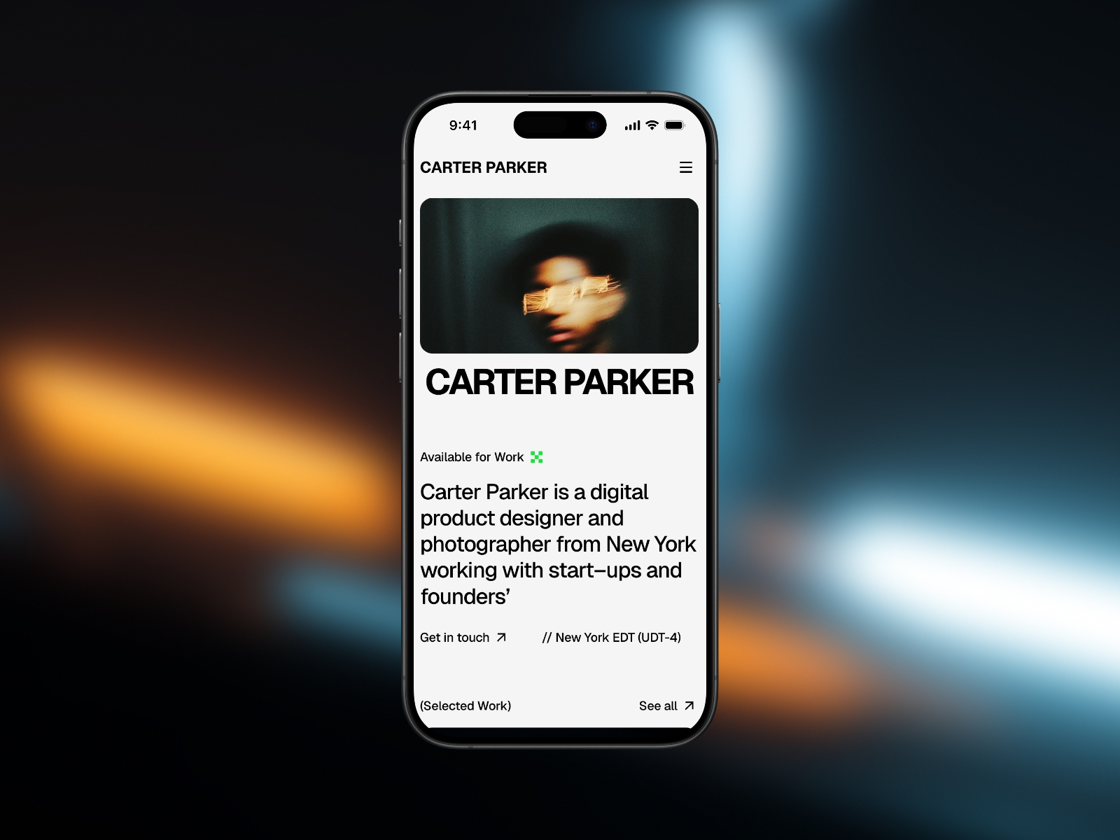 极简现代作品集网站设计灵感，作品集 Framer 网站模板详情图 2