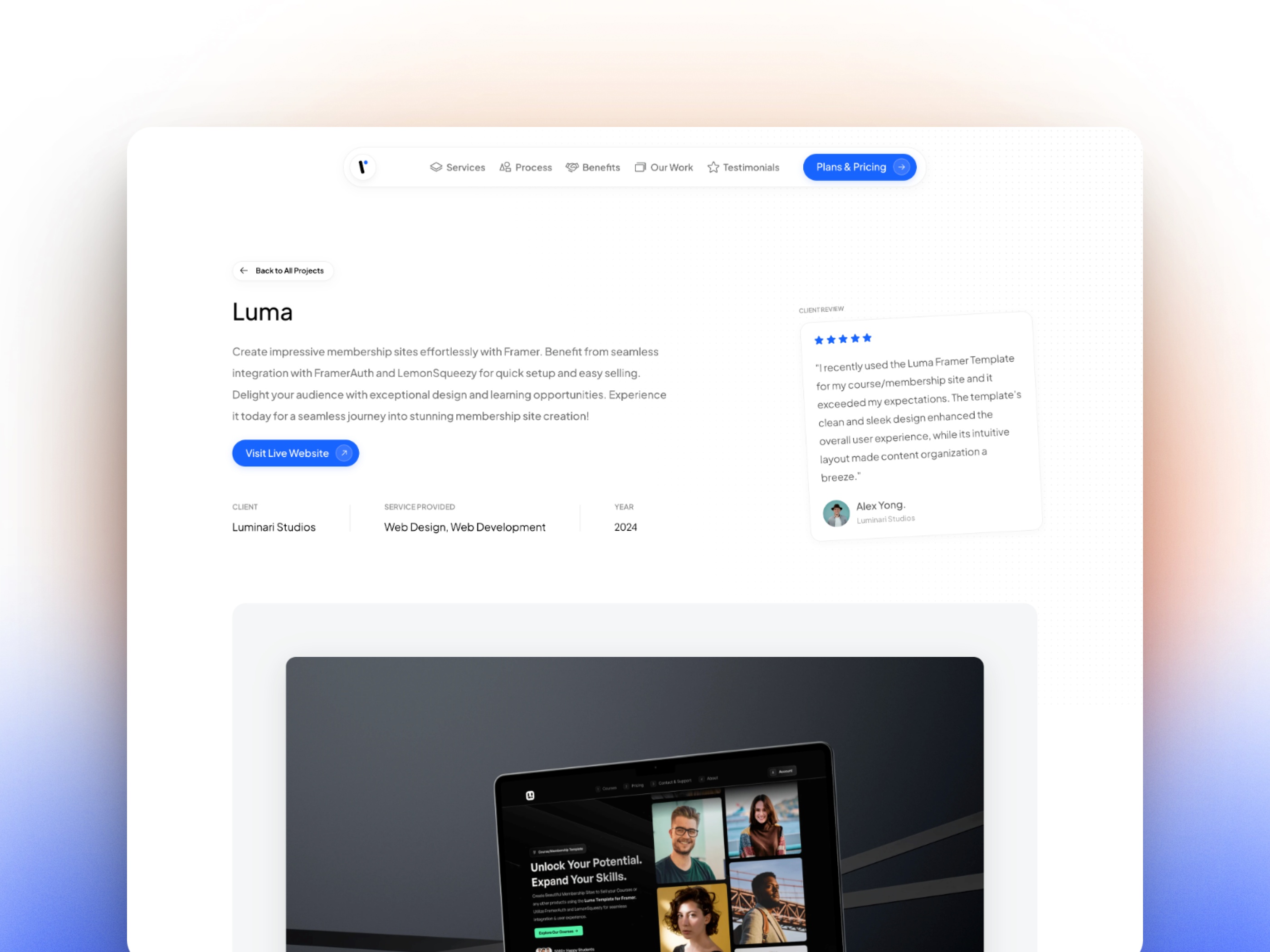 现代专业 SaaS 产品官网设计灵感，SaaS、设计工作室 Framer 网站模板详情图 4