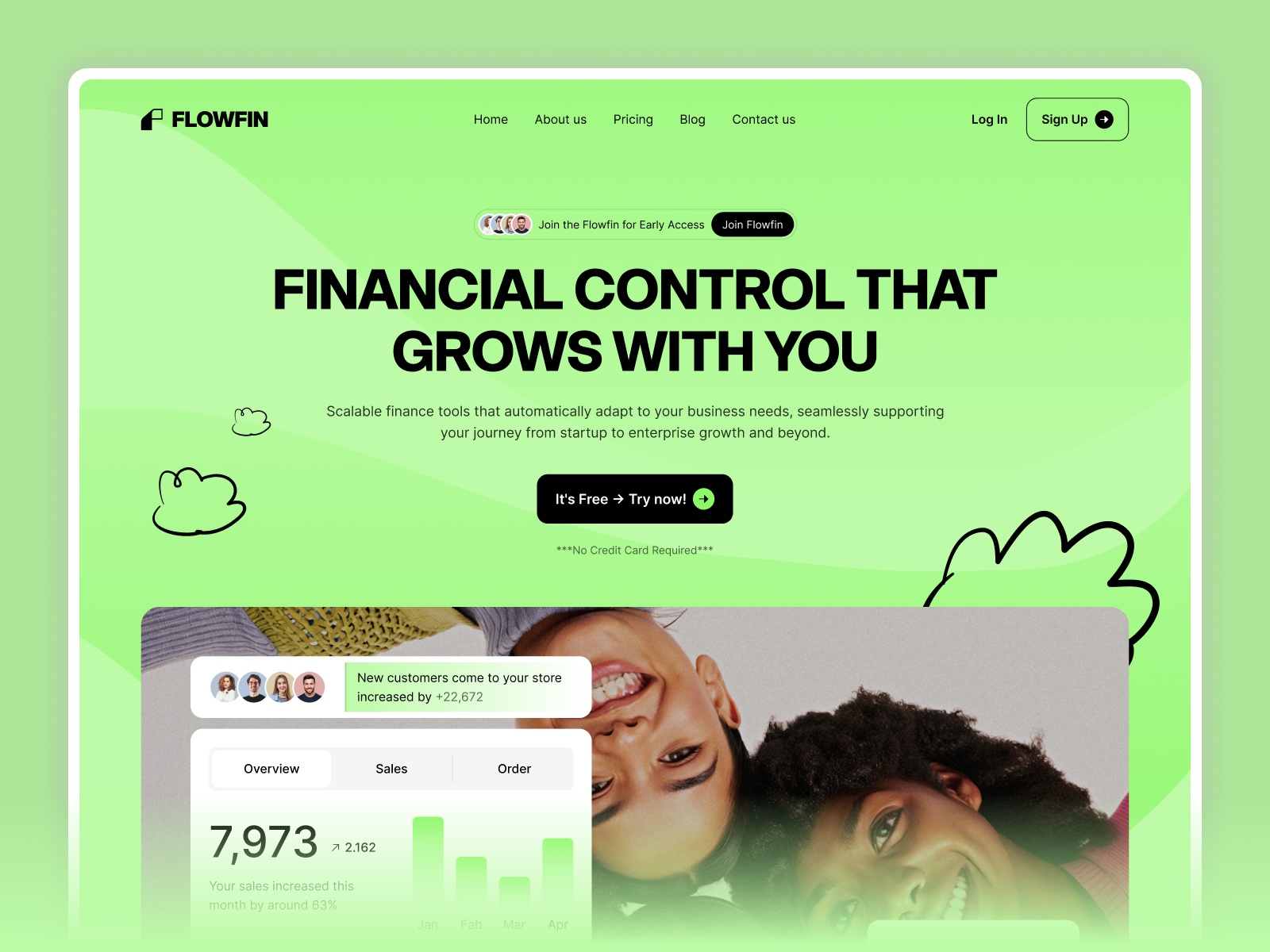极简现代金融科技网站设计灵感，金融科技、SaaS Framer 网站模板详情图 1