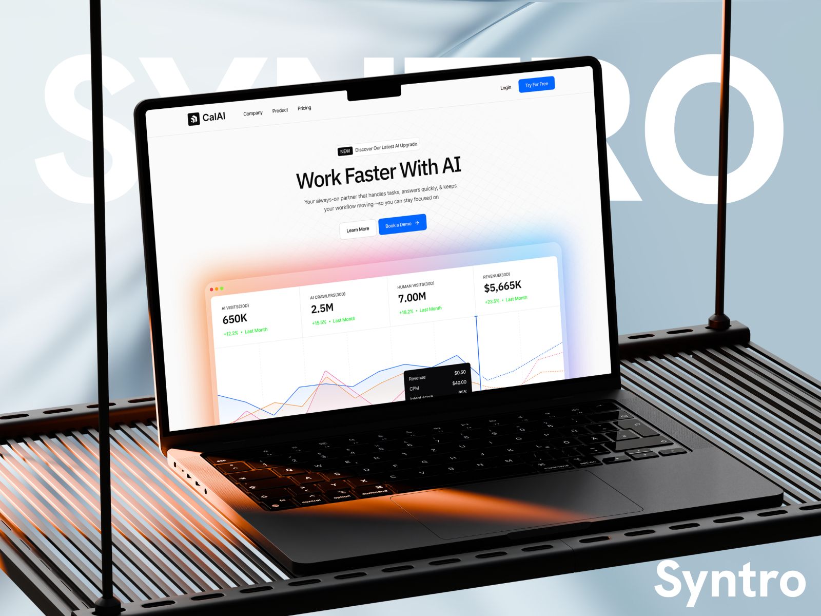 现代动效 AI 产品官网设计灵感，人工智能、SaaS Framer 网站模板详情图 1