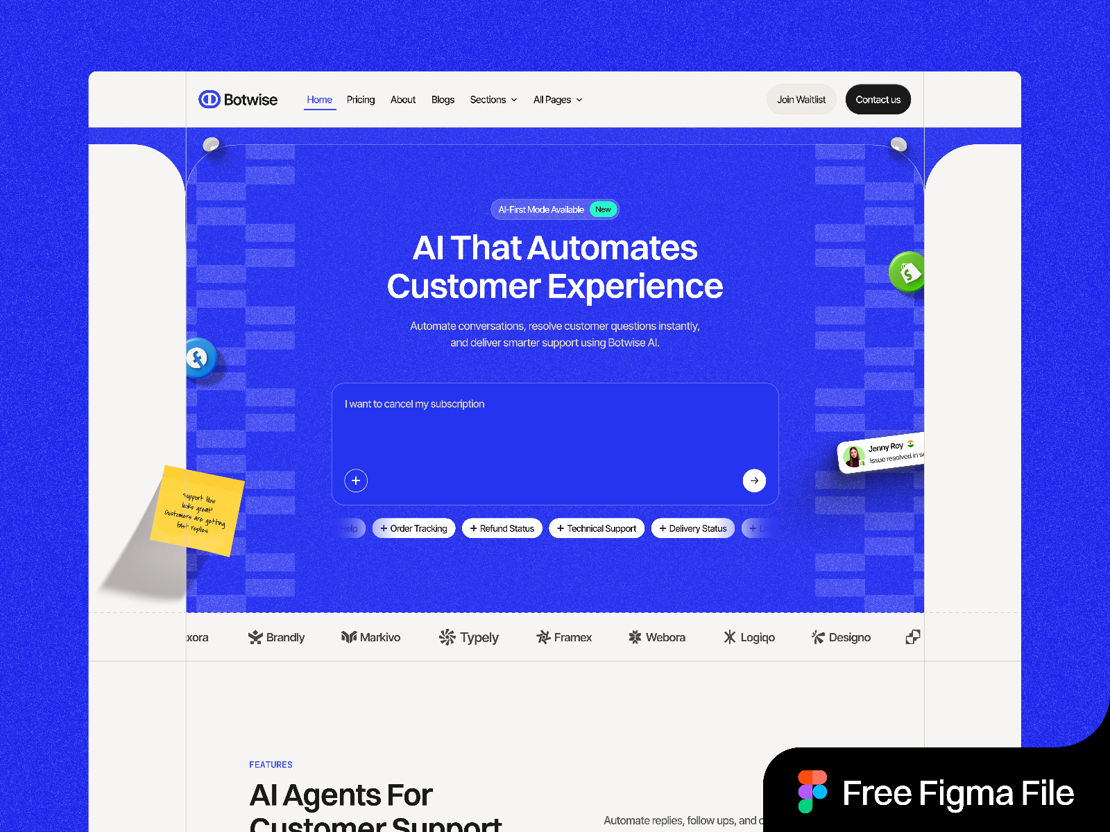 现代专业 AI 产品官网设计灵感，人工智能、SaaS Framer 网站模板详情图 1