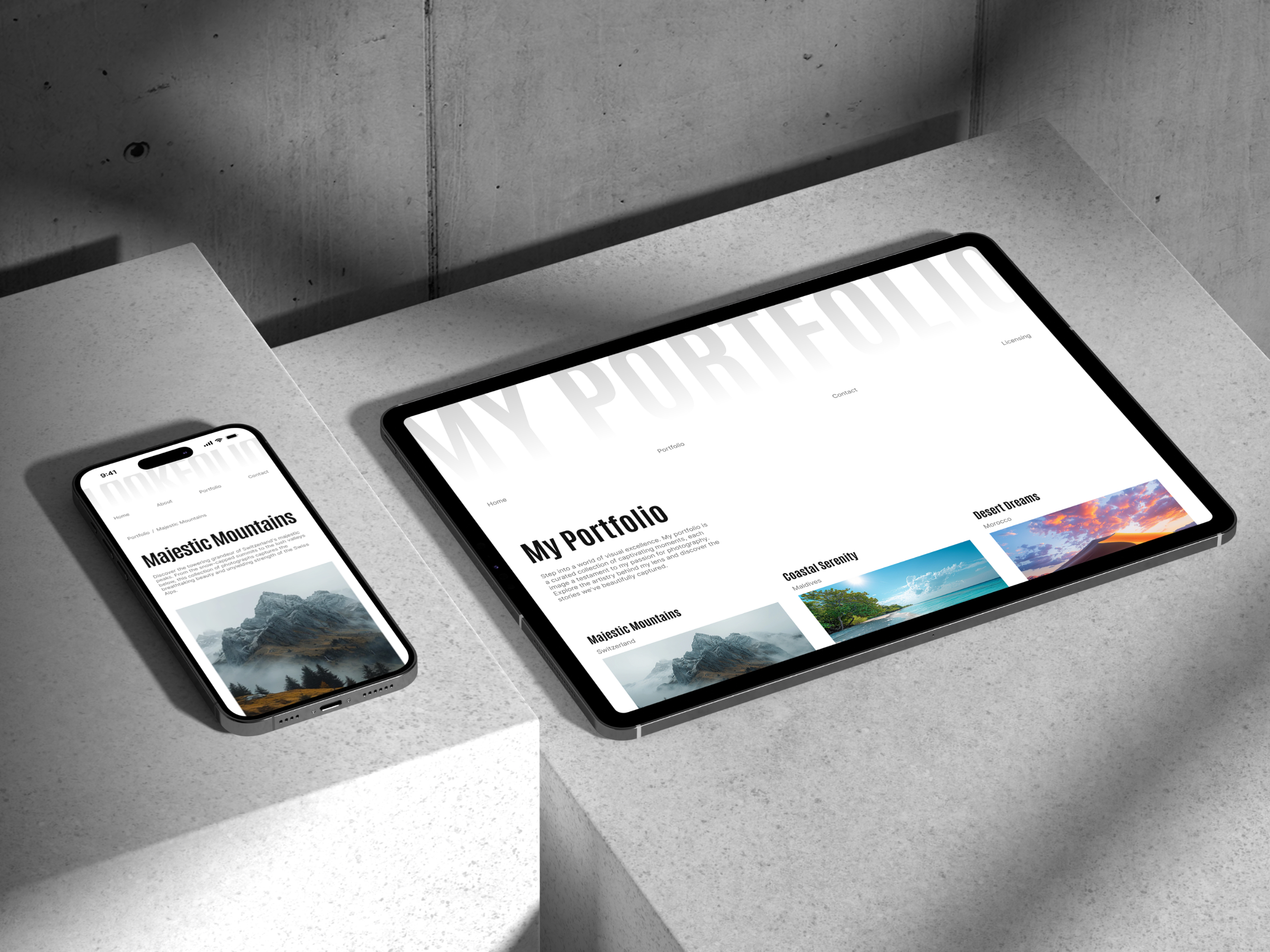 极简专业作品集网站设计灵感，作品集 Framer 网站模板详情图 3