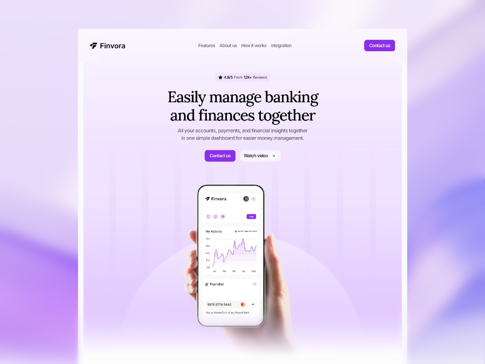 现代专业金融科技网站设计灵感，金融科技、SaaS Framer 网站模板详情图 1