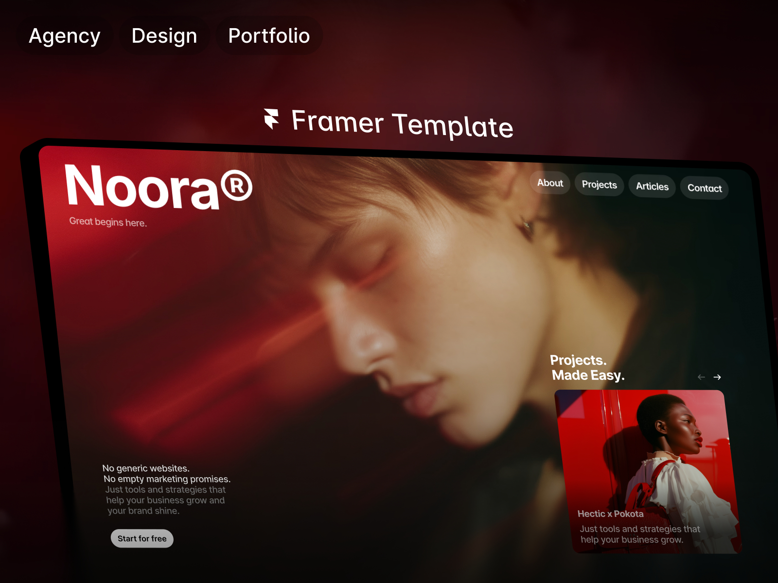 现代专业创意机构官网设计灵感，设计工作室、作品集 Framer 网站模板详情图 1