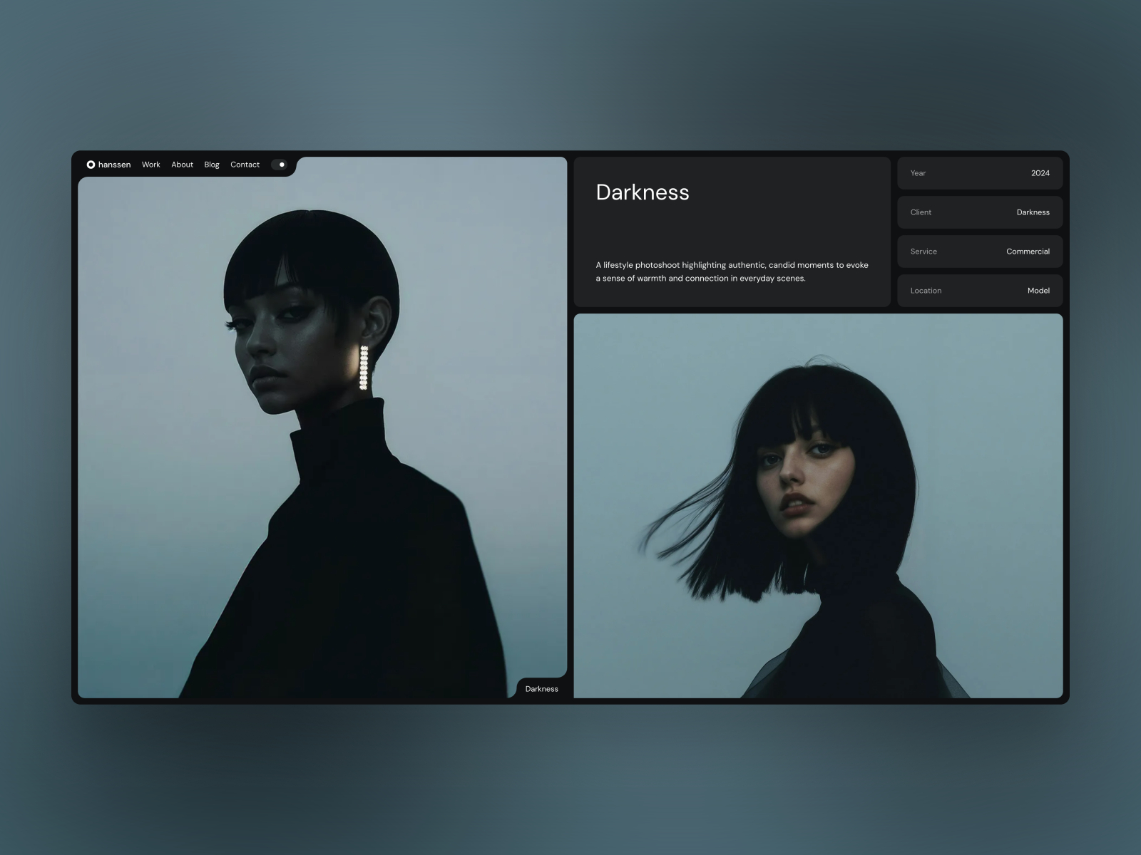 极简动效作品集网站设计灵感，作品集 Framer 网站模板详情图 2