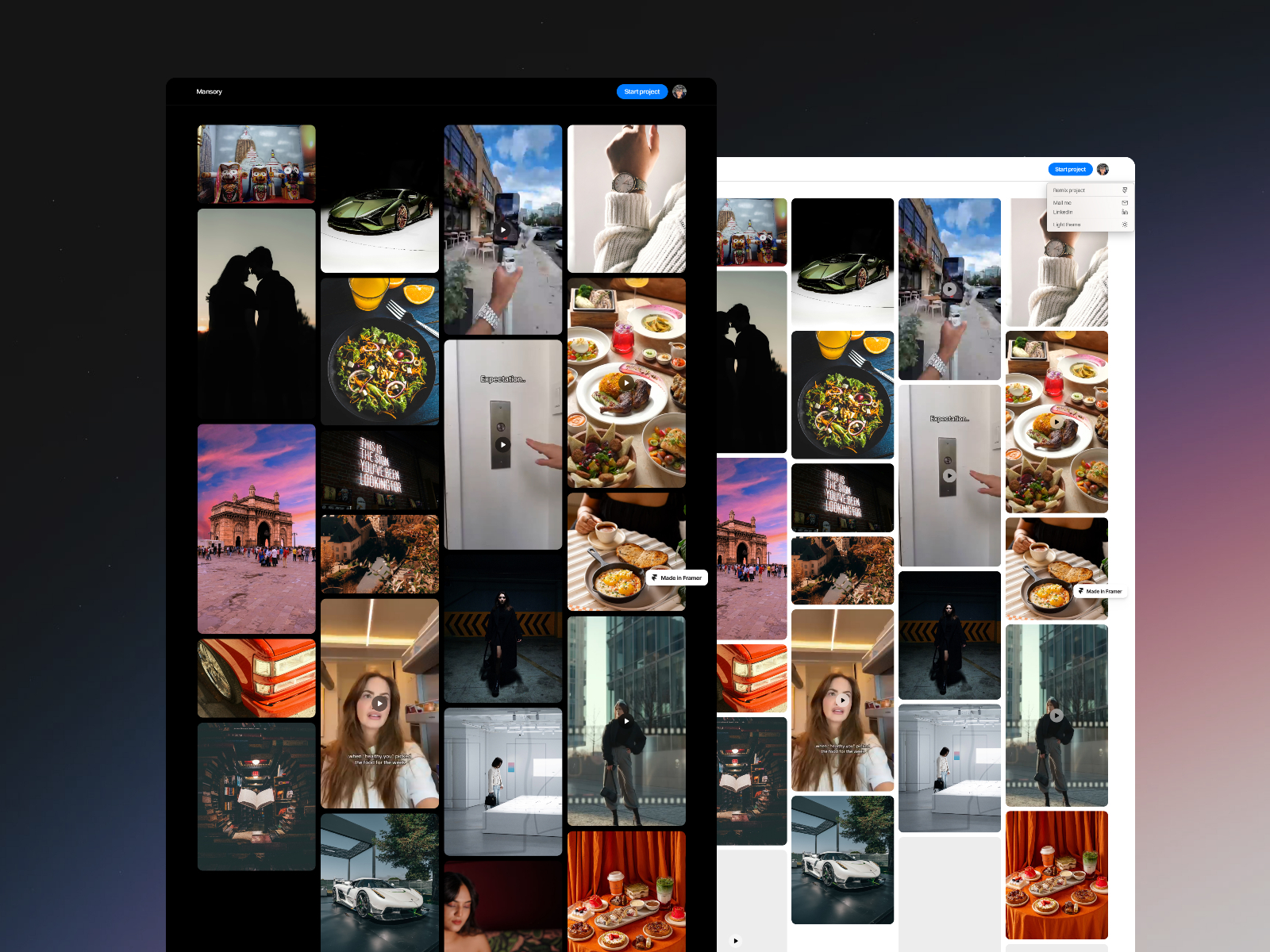 创意机构官网设计灵感，设计工作室、作品集 Framer 网站模板详情图 1