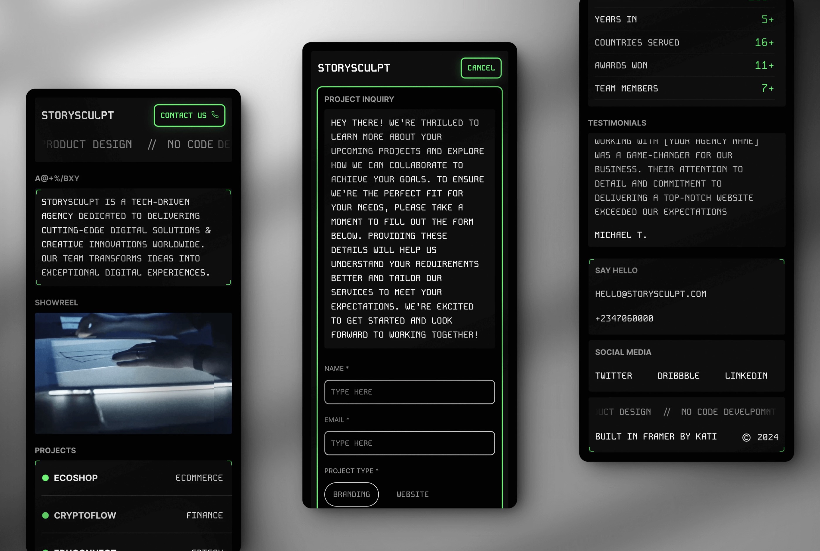创意机构官网设计灵感，设计工作室、作品集 Framer 网站模板详情图 4