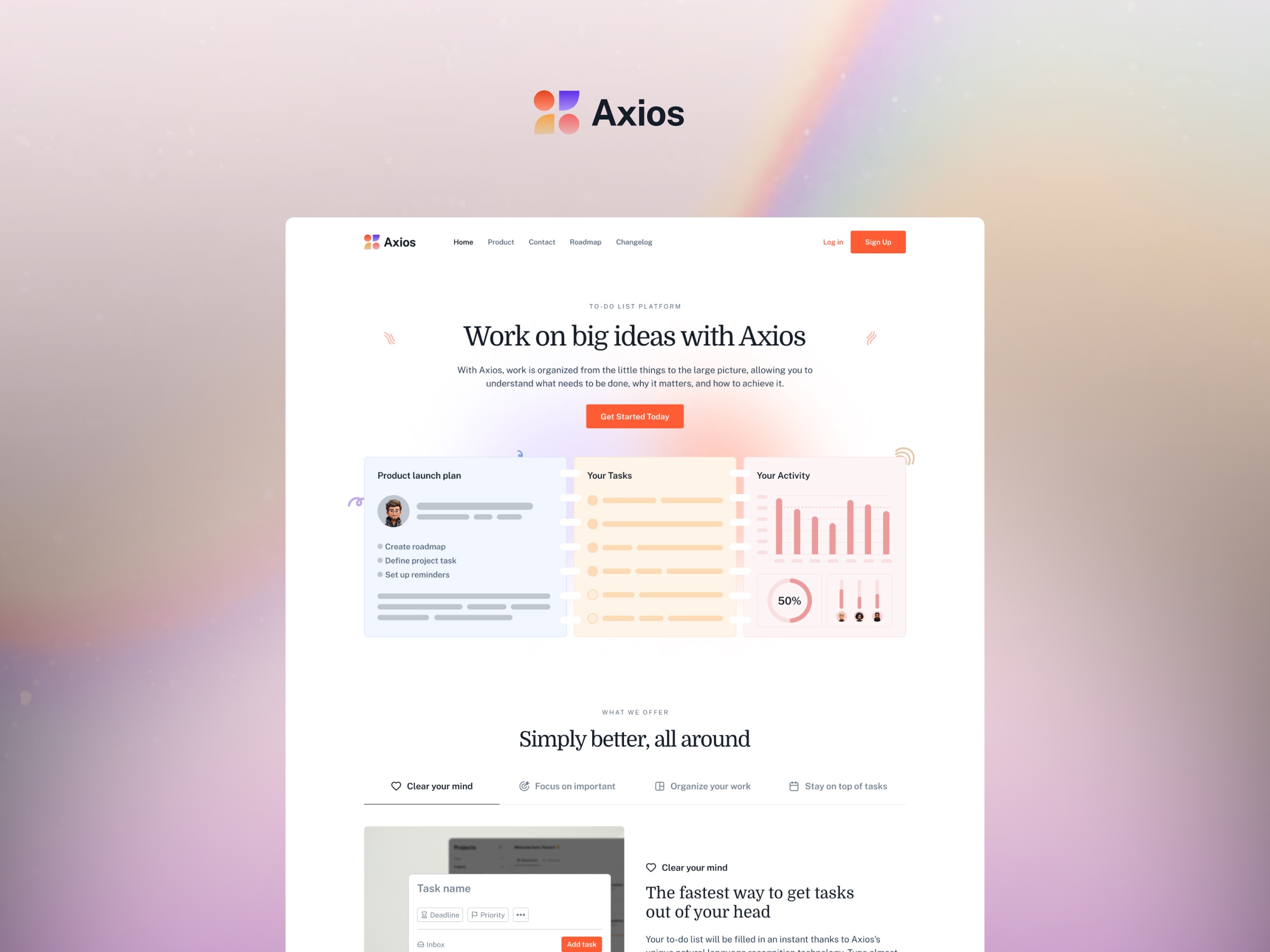 渐变彩色创意机构官网设计灵感，SaaS、设计工作室 Framer 网站模板详情图 1