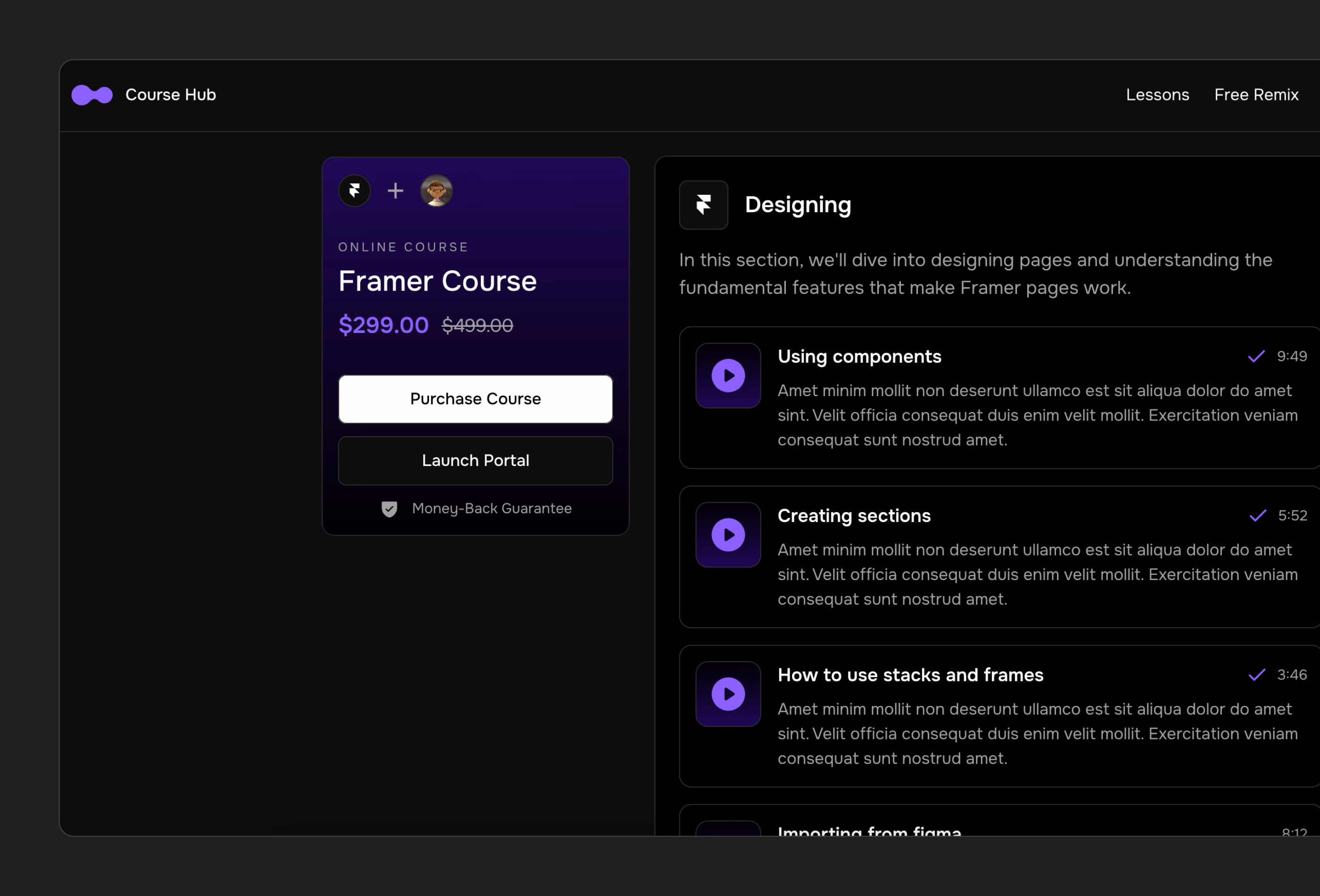 教育培训网站设计灵感，教育培训、博客内容 Framer 网站模板详情图 4