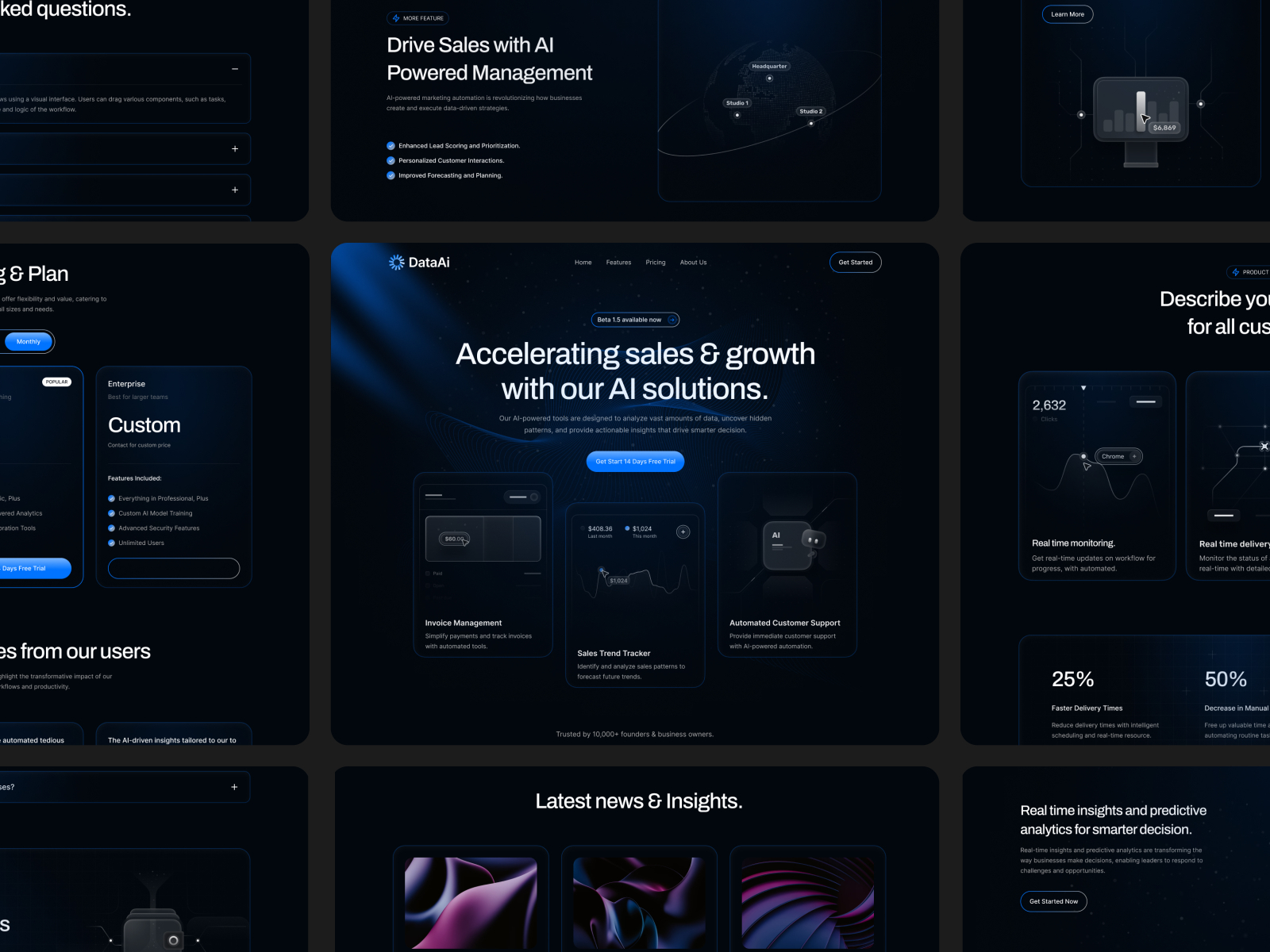 极简现代 AI 产品官网设计灵感，Web3、人工智能 Framer 网站模板详情图 3