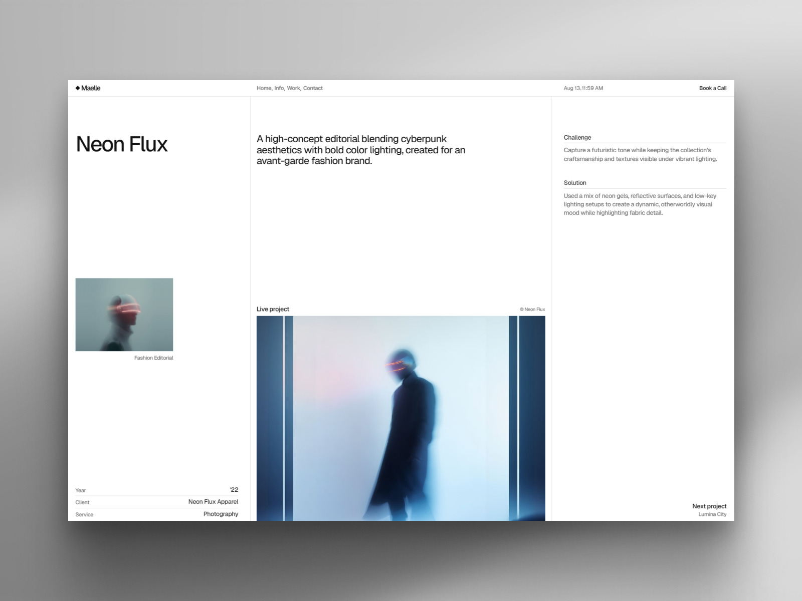 黑白极简现代作品集网站设计灵感，设计工作室、作品集 Framer 网站模板详情图 3
