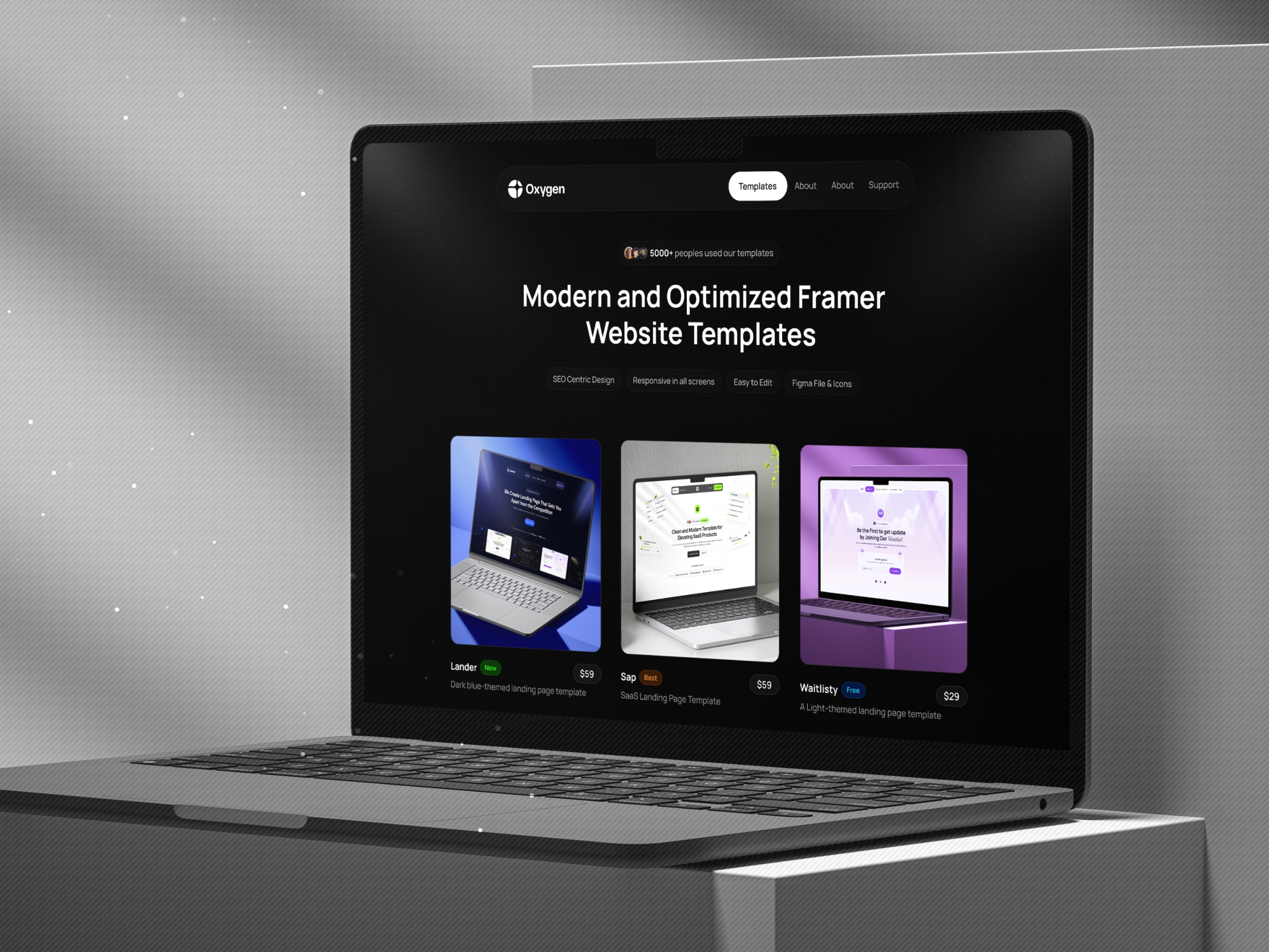 电商网站设计灵感，电商、作品集 Framer 网站模板详情图 1