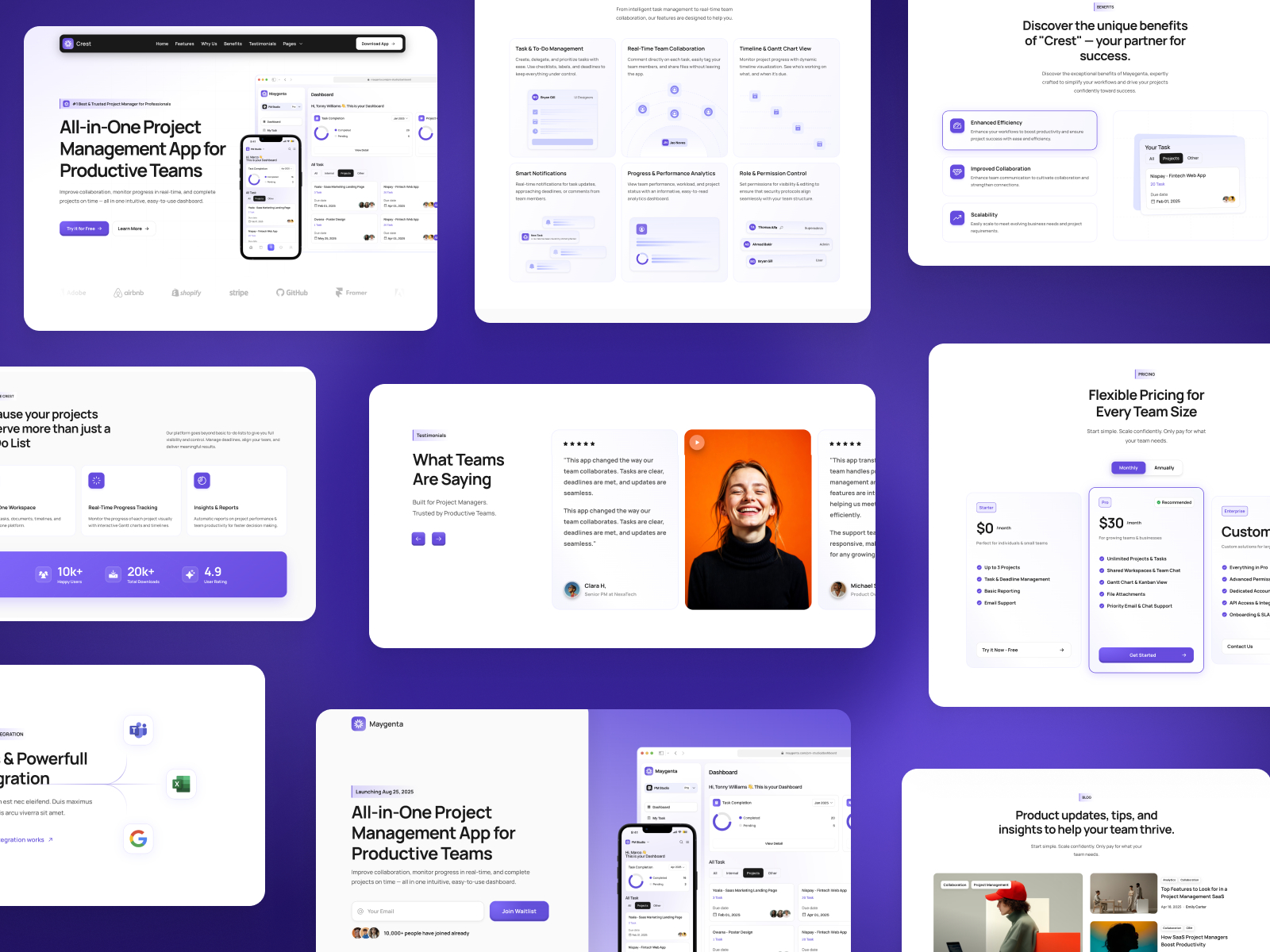 极简现代 SaaS 产品官网设计灵感，SaaS、设计工作室 Framer 网站模板详情图 3