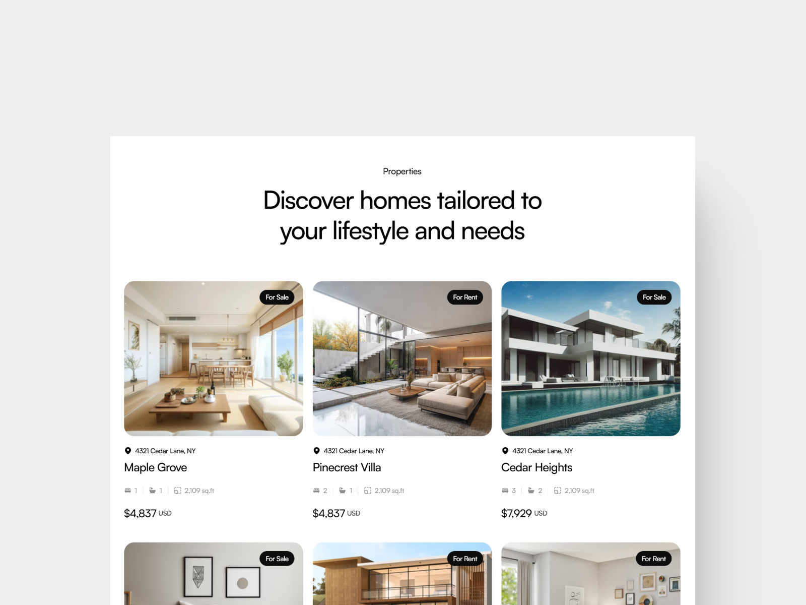 现代房地产网站设计灵感，房地产、企业官网 Framer 网站模板详情图 4