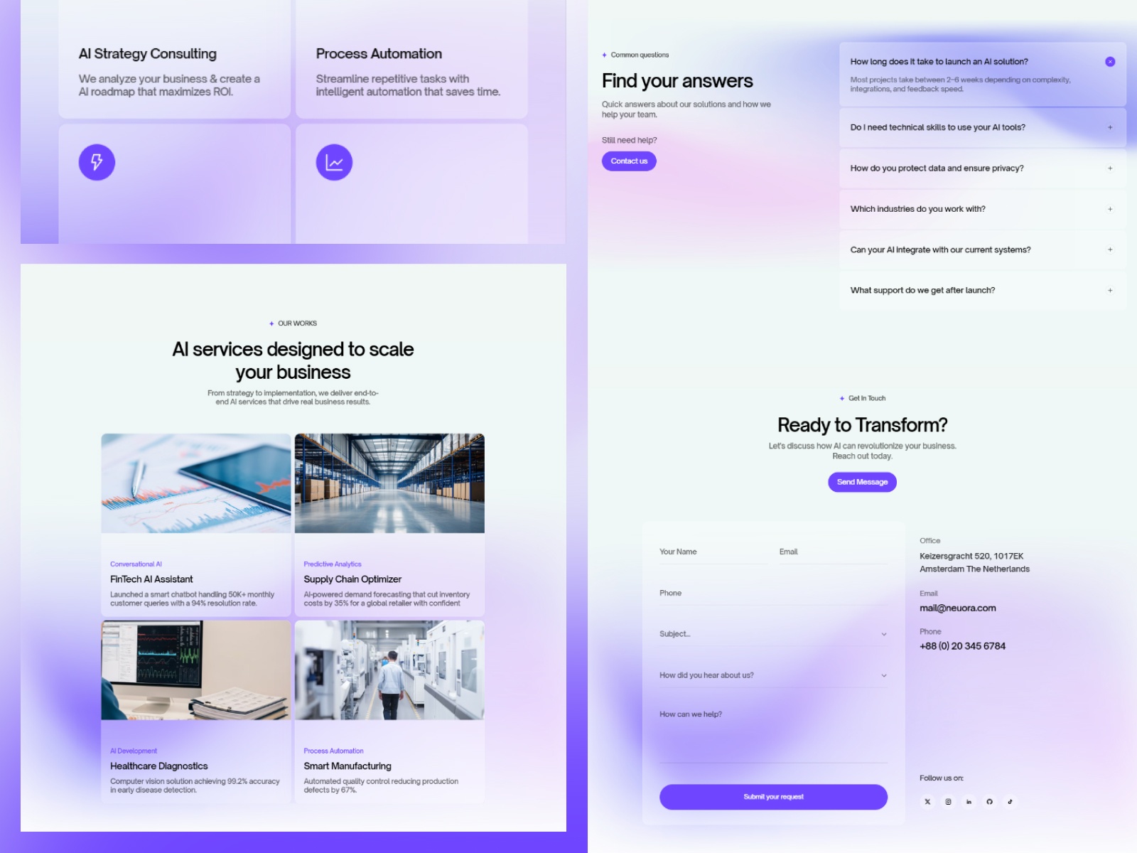 黑白极简现代 AI 产品官网设计灵感，人工智能、SaaS Framer 网站模板详情图 4