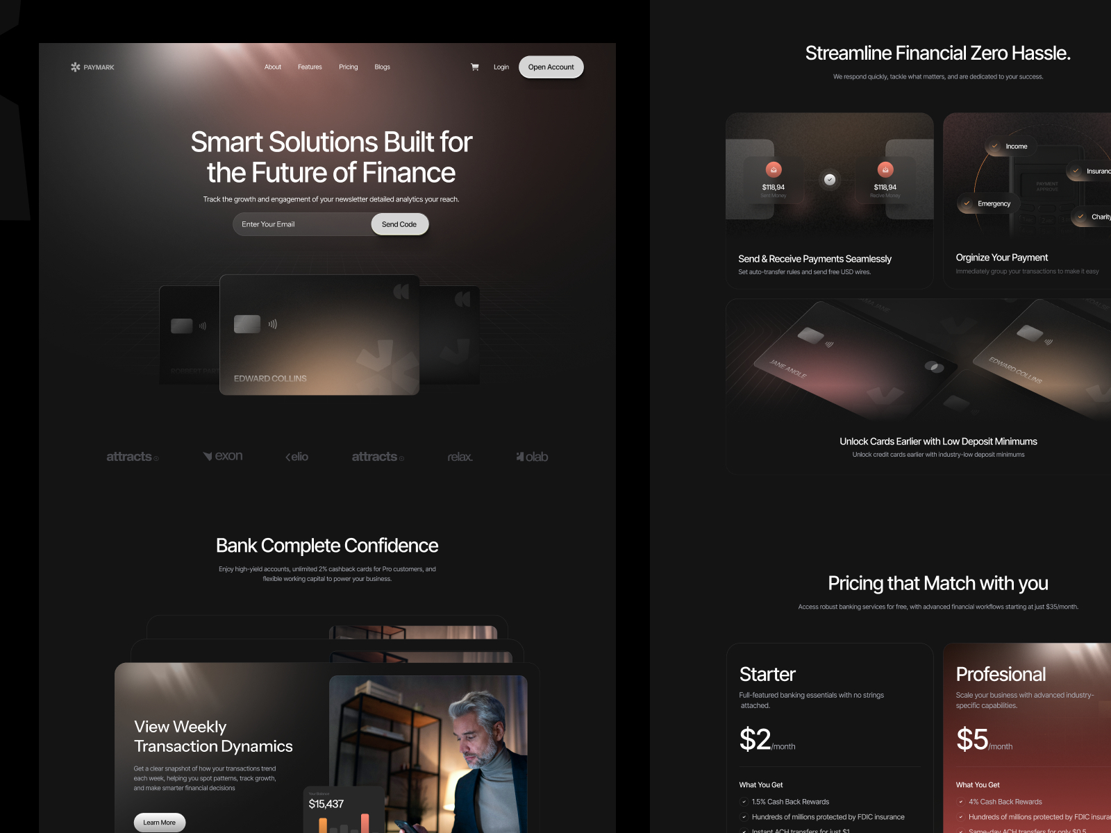 现代专业 AI 产品官网设计灵感，人工智能、金融科技 Framer 网站模板详情图 3