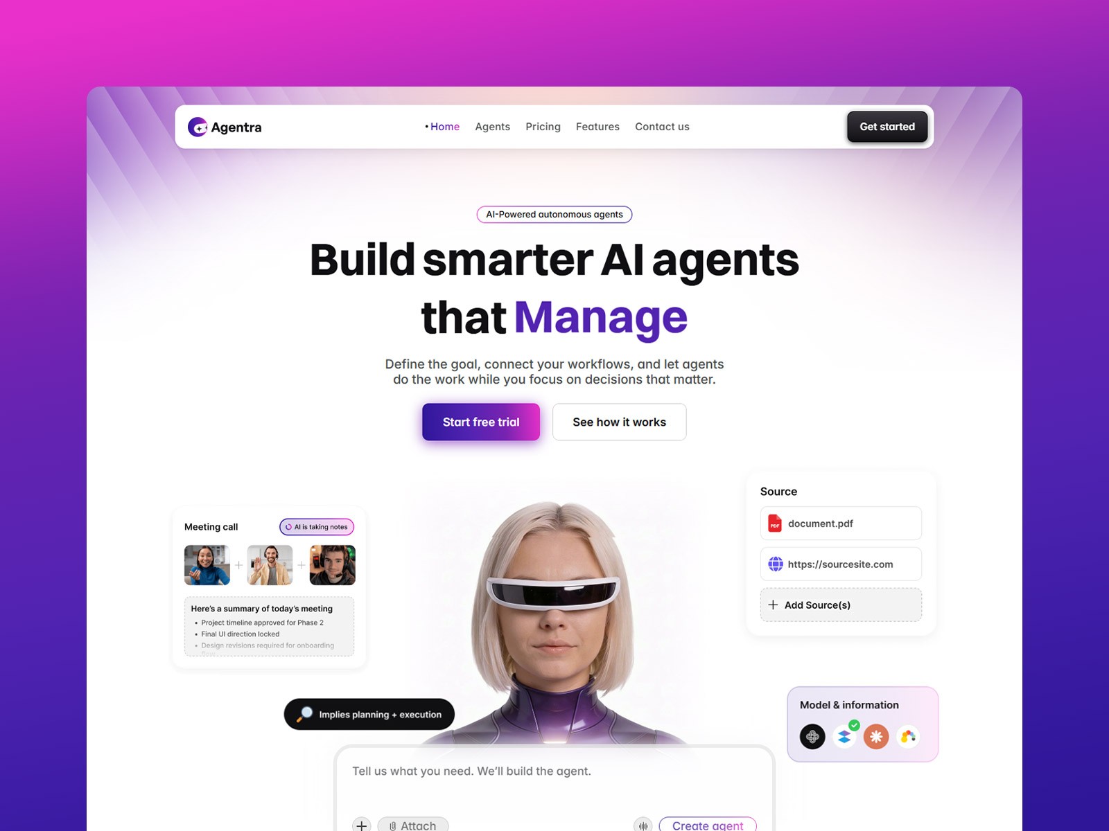 现代专业 AI 产品官网设计灵感，人工智能、SaaS Framer 网站模板详情图 1